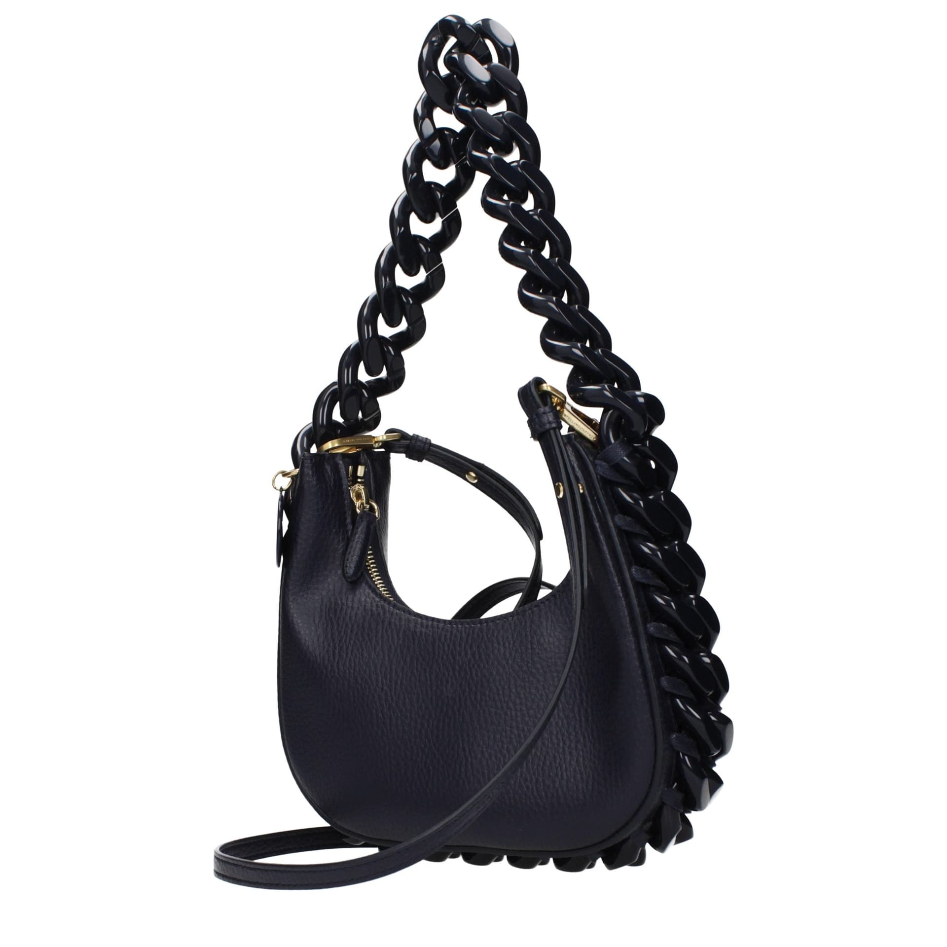 Blue Leather Shoulder Bag - 2