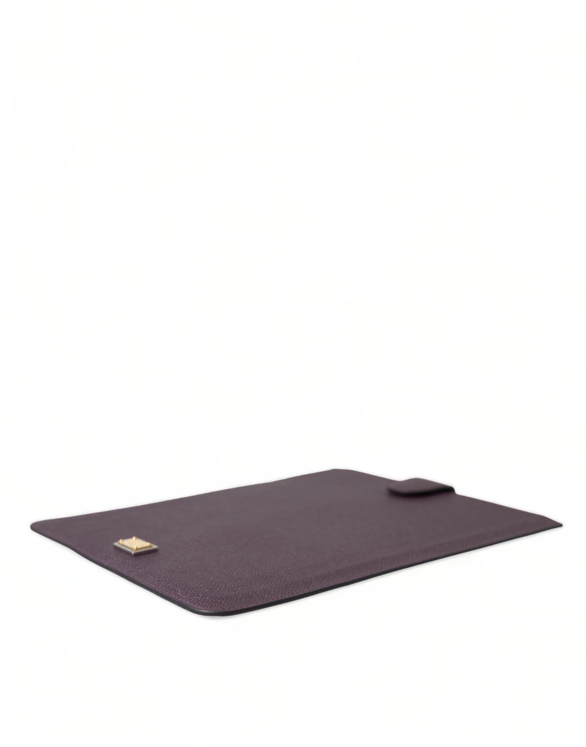 Dark Brown Leather Logo Plaque Cover Sleeve Tablet Case - 3