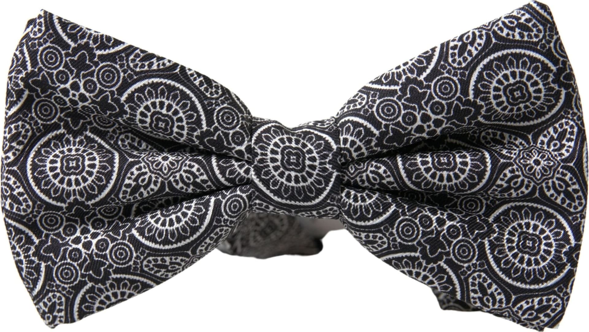 Black White Pattern Adjustable Neck Papillon Bow Tie - 3