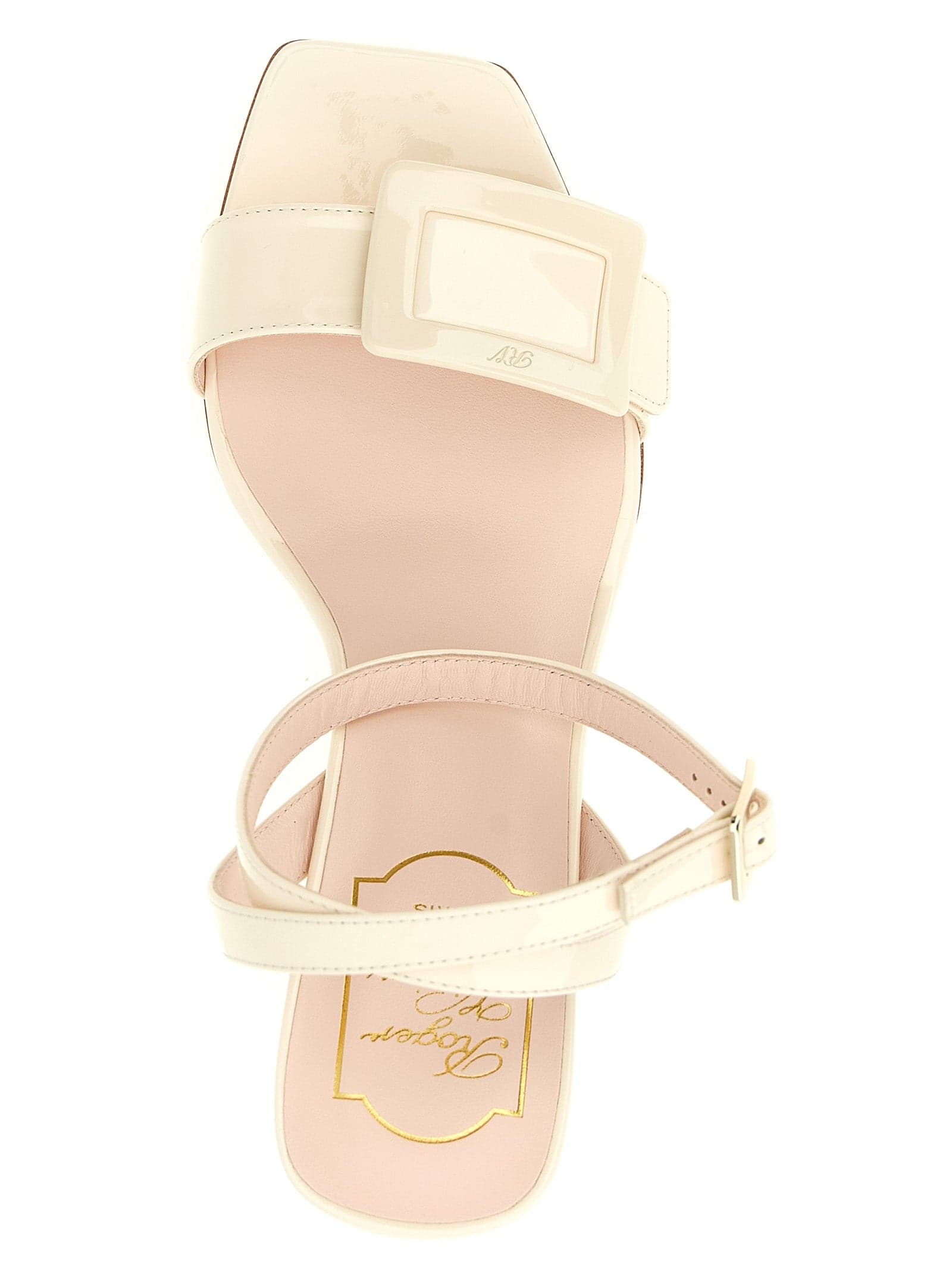 White Calfskin Wedge Sandals - 4