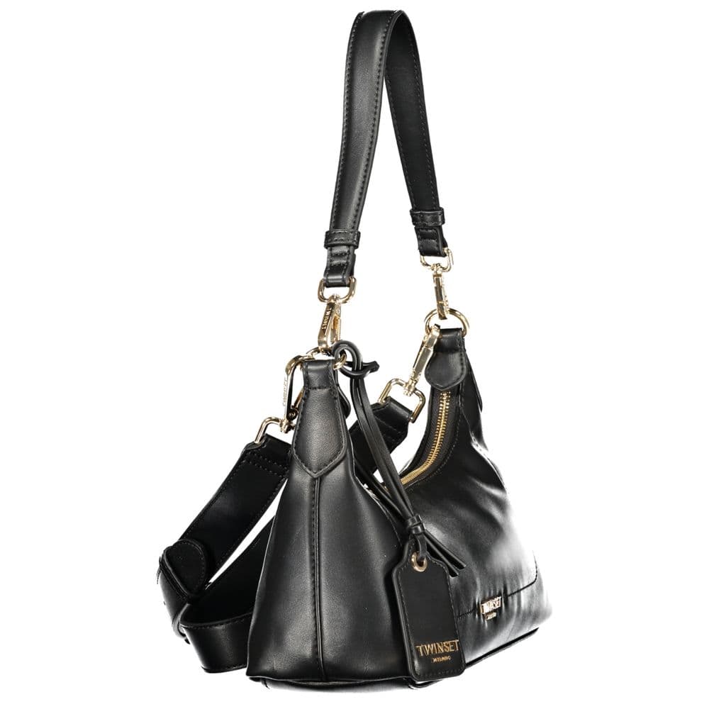 Black Polyurethane Women's Bag - 3
