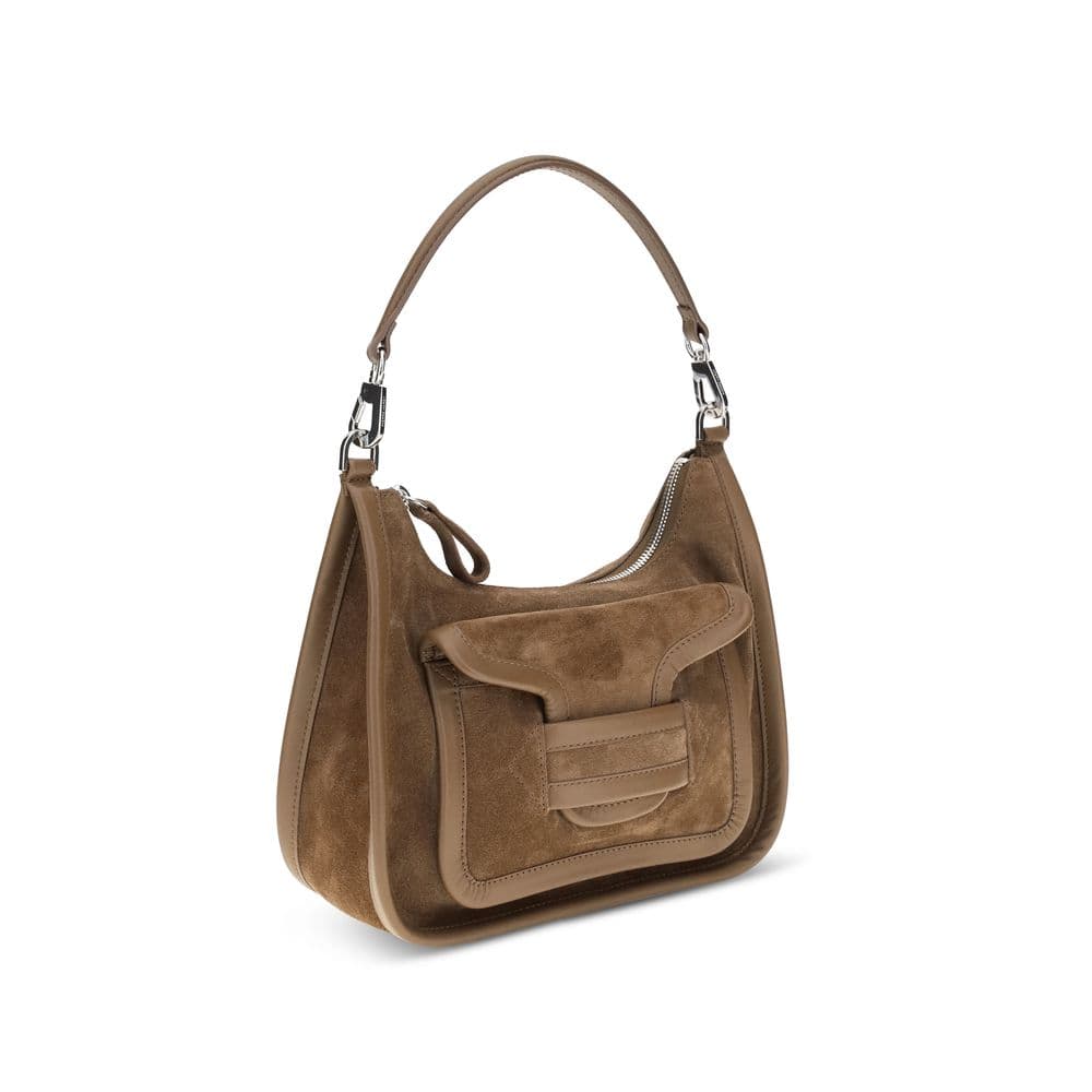 Beige Calf Leather Bos Taurus Shoulder Bag - 2