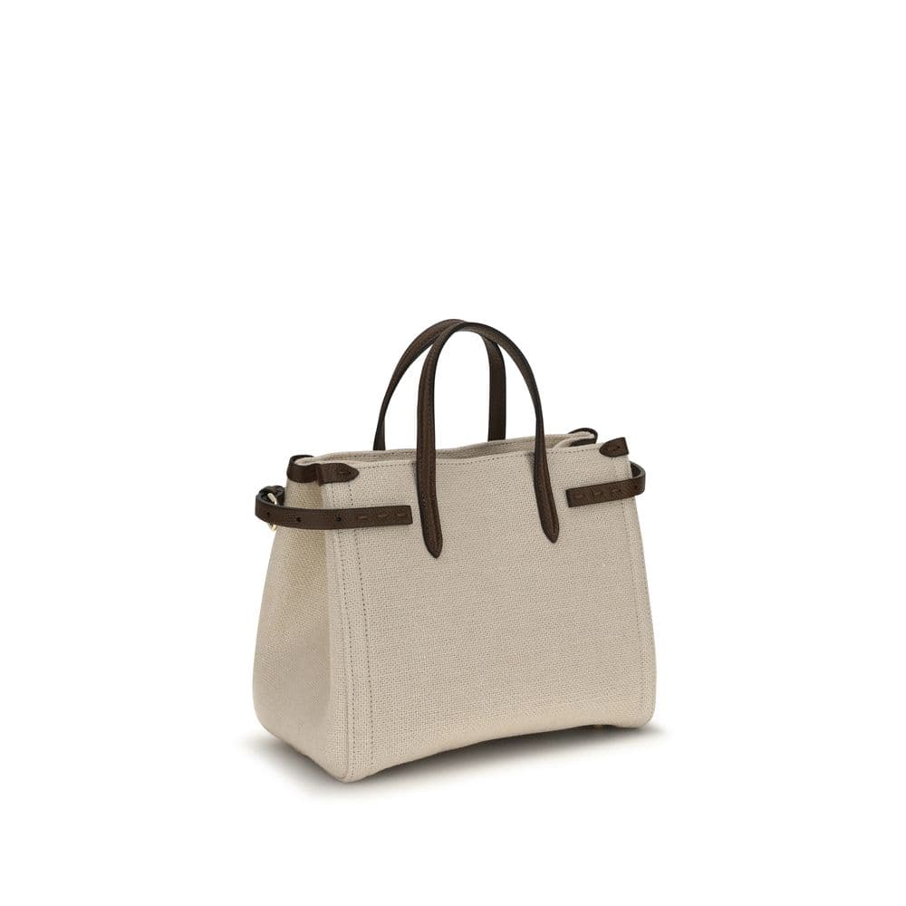 Beige Linen Handbag - 3