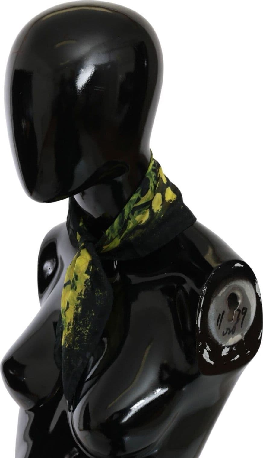 Black Yellow Floral Wrap Shawl Foulard Scarf - 3