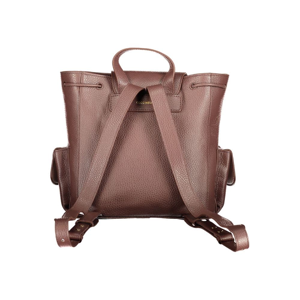 Brown Leather Backpack - 2