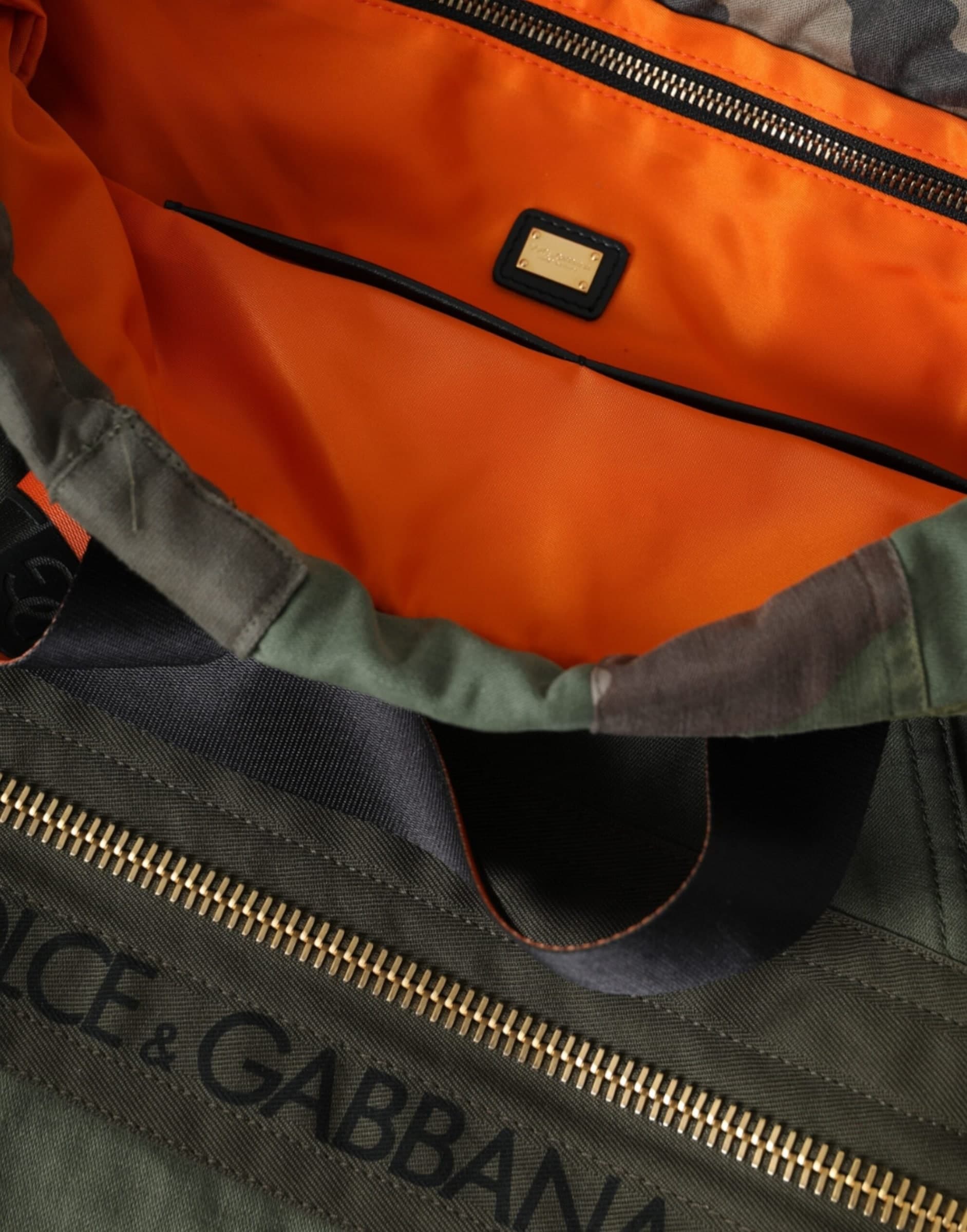 Military Green Patchwork Rucksack Backpack Bag - 8