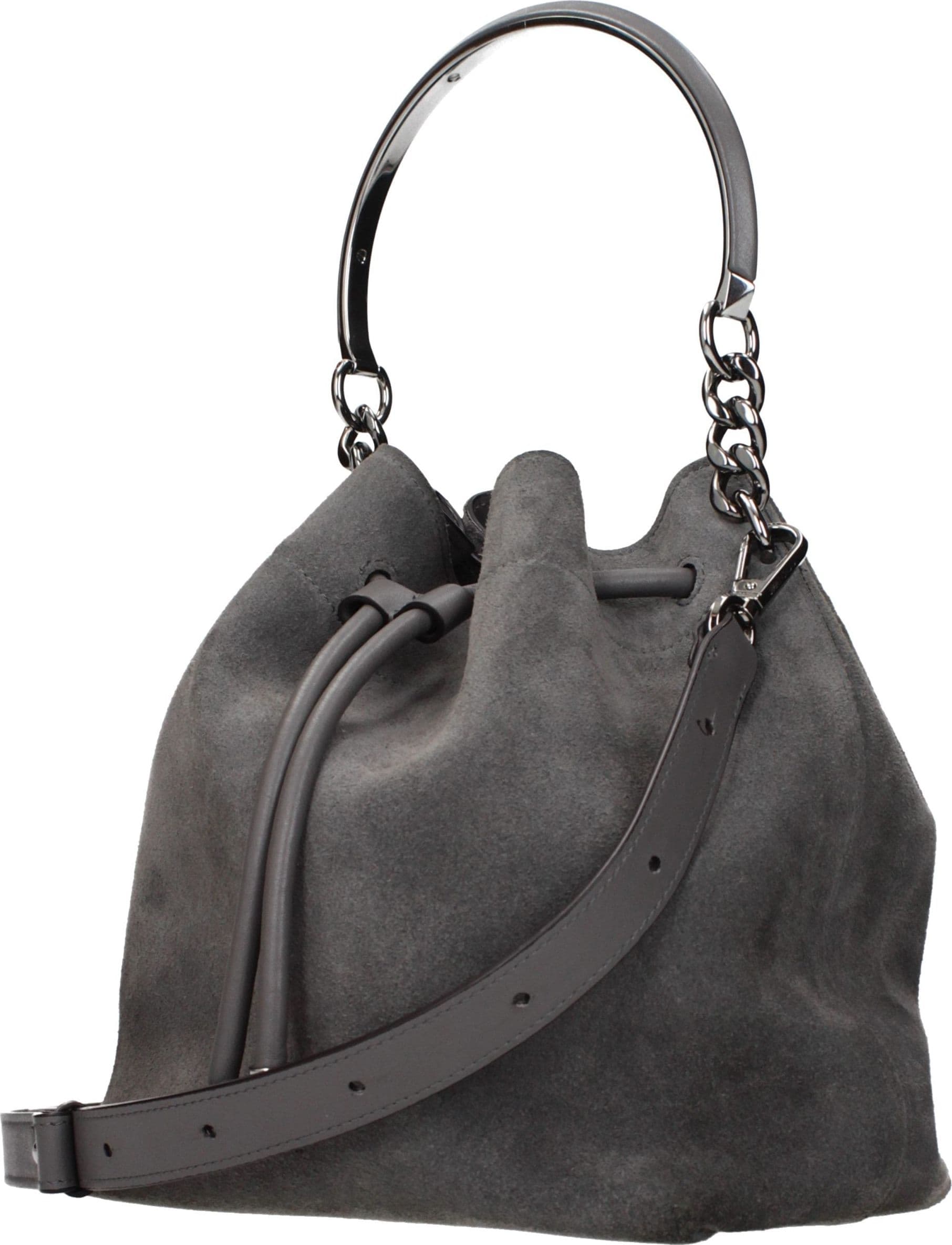 Gray Leather Handbag - 2