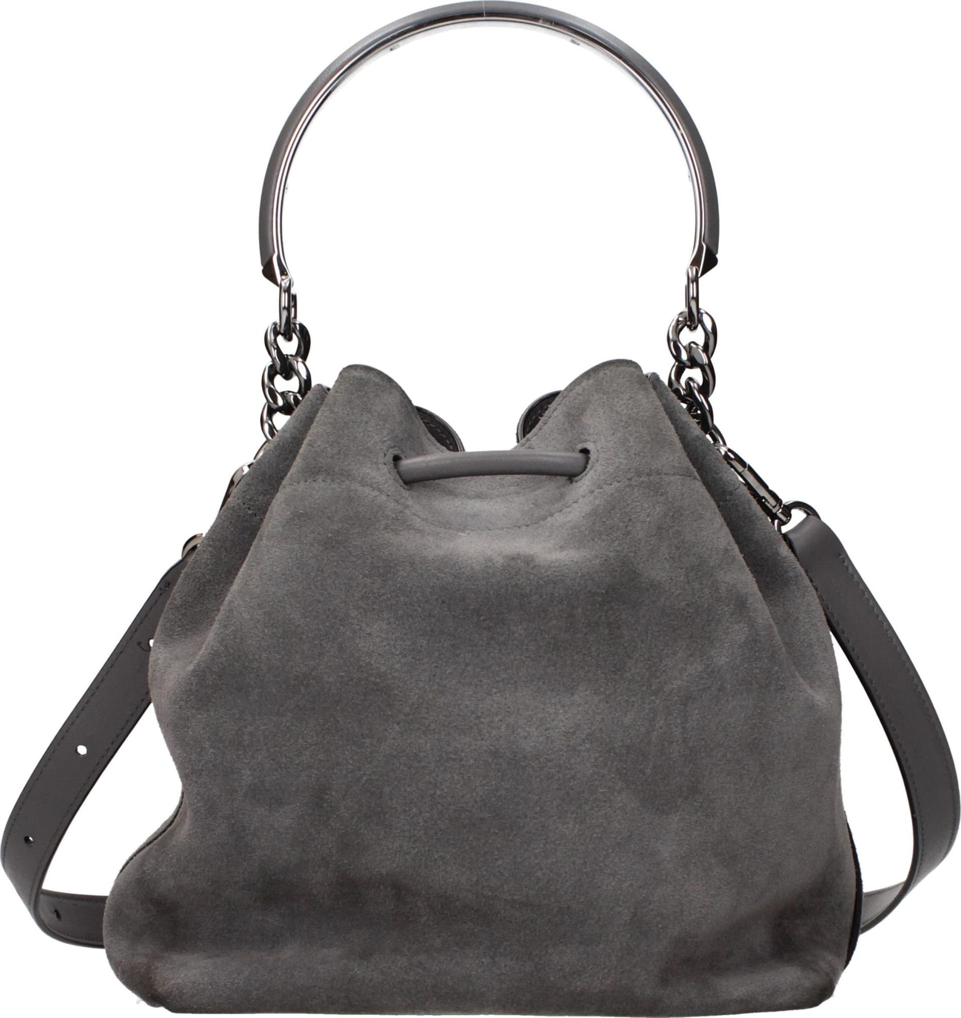Gray Leather Handbag - 3