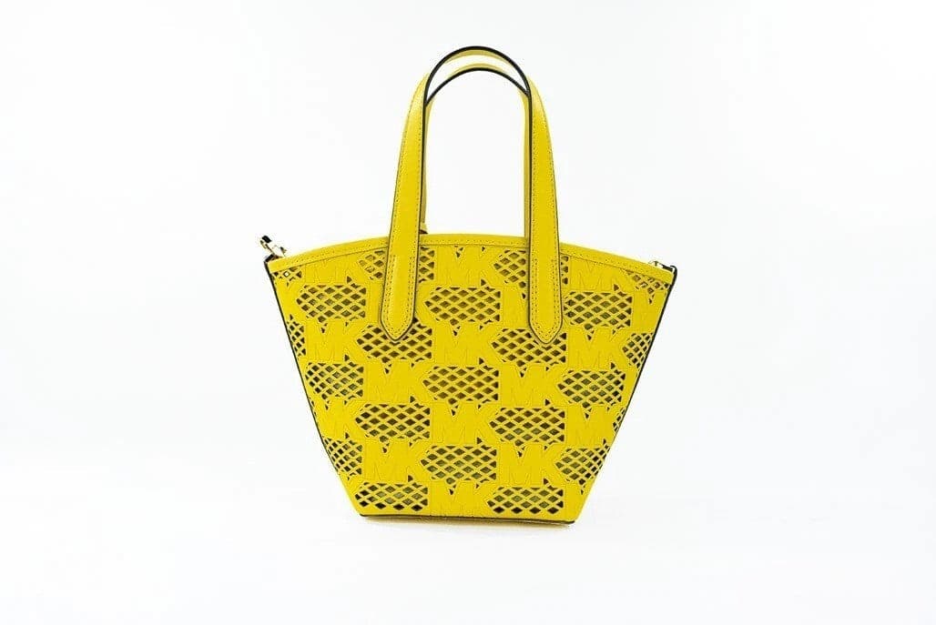 Michael Kors Kimber Small Daffodil Leather 2-In-1 Zip Tote Messenger Bag Purse - 3