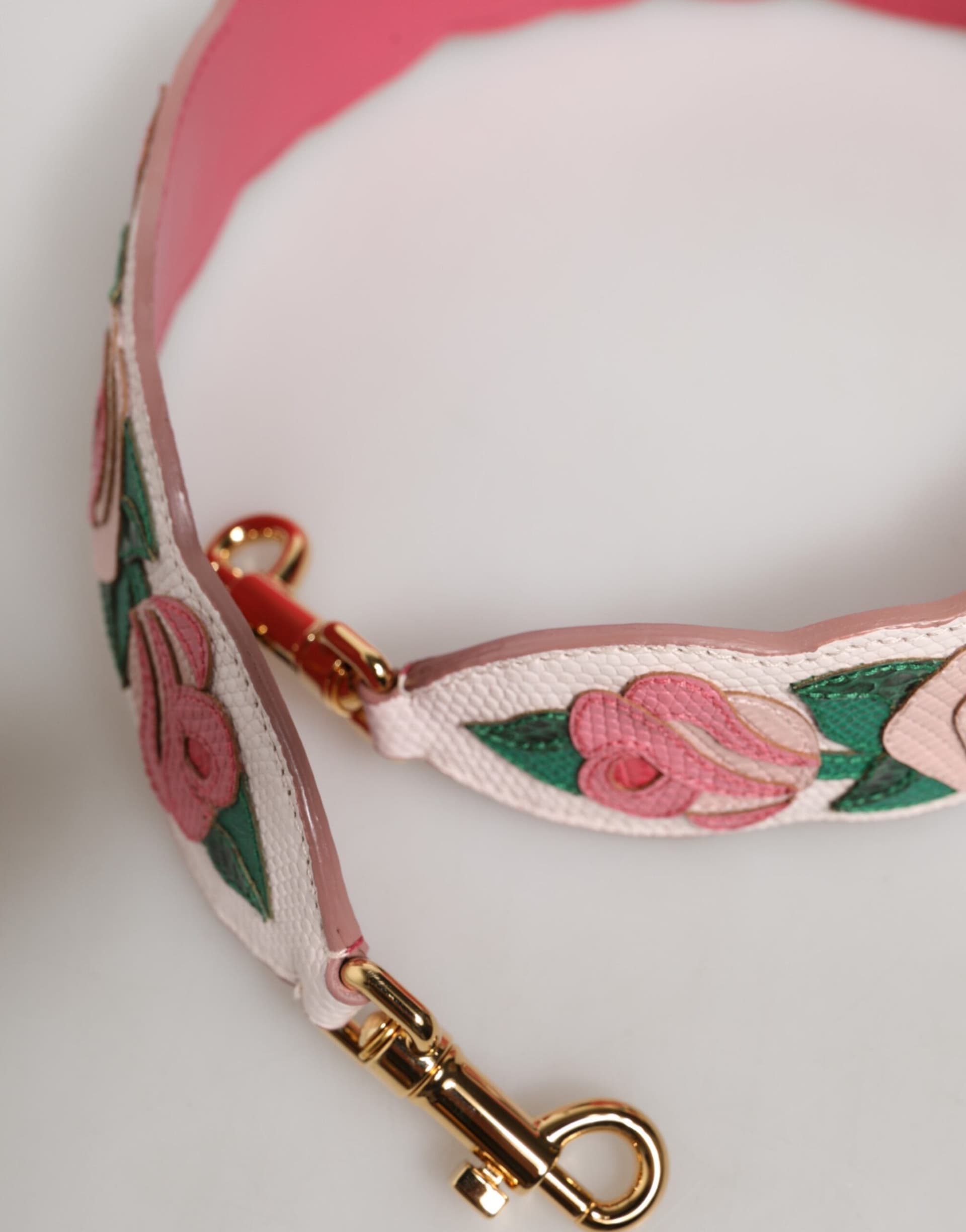 Strap White Floral Calf Leather Bag Accessory Shoulder - 3