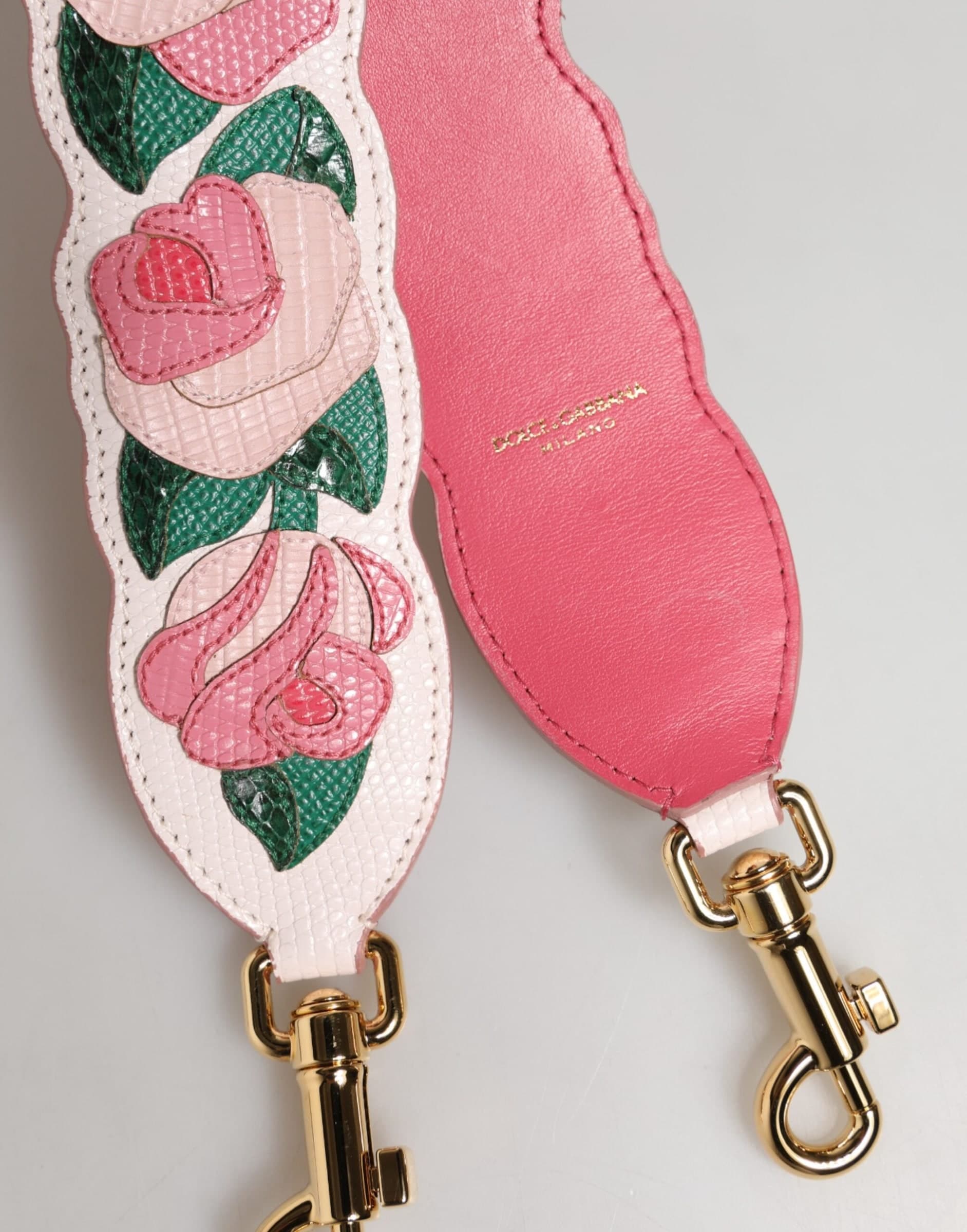 Strap White Floral Calf Leather Bag Accessory Shoulder - 5