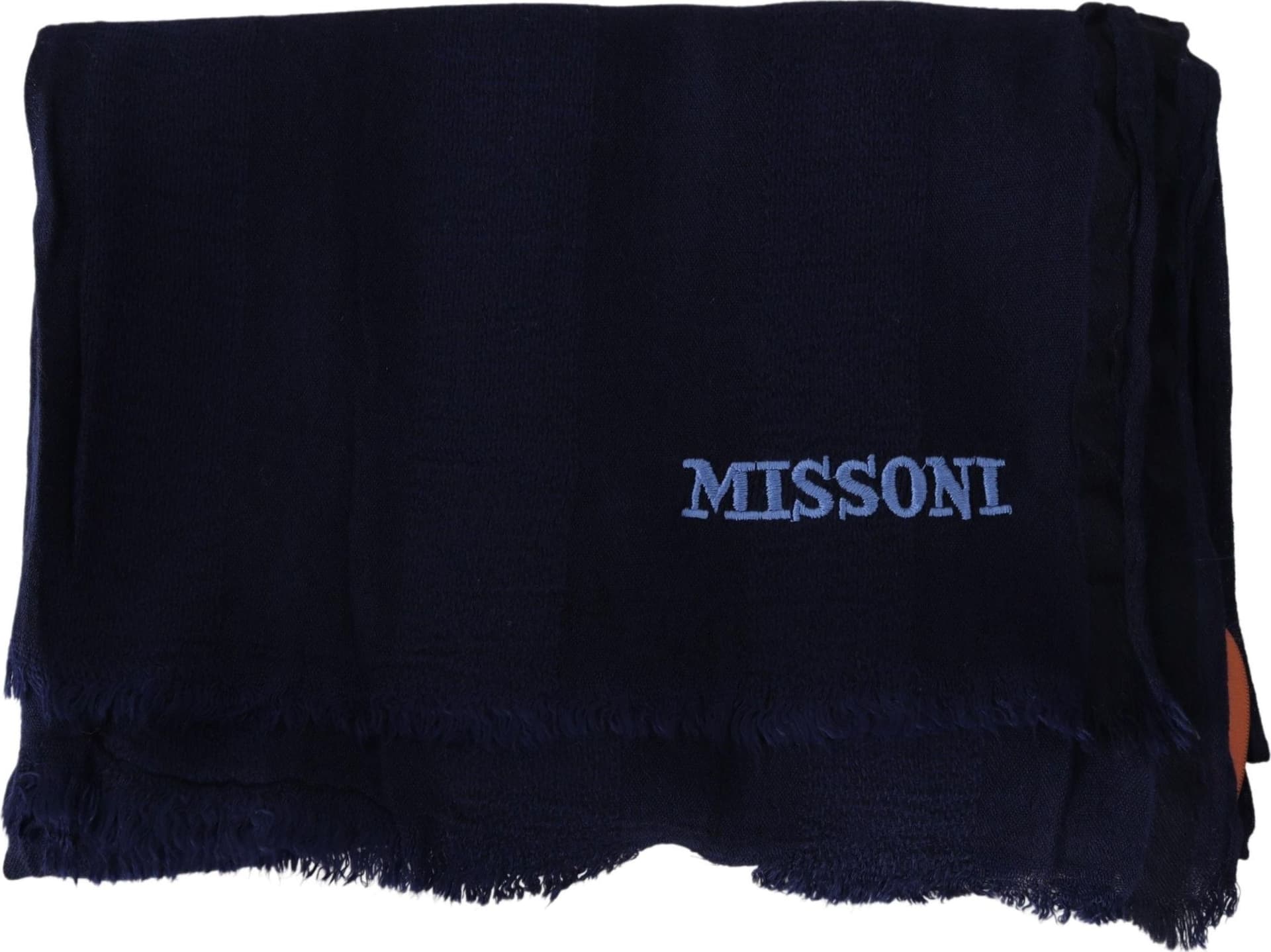 Blue Wool Knit Unisex Neck Wrap Scarf - 2