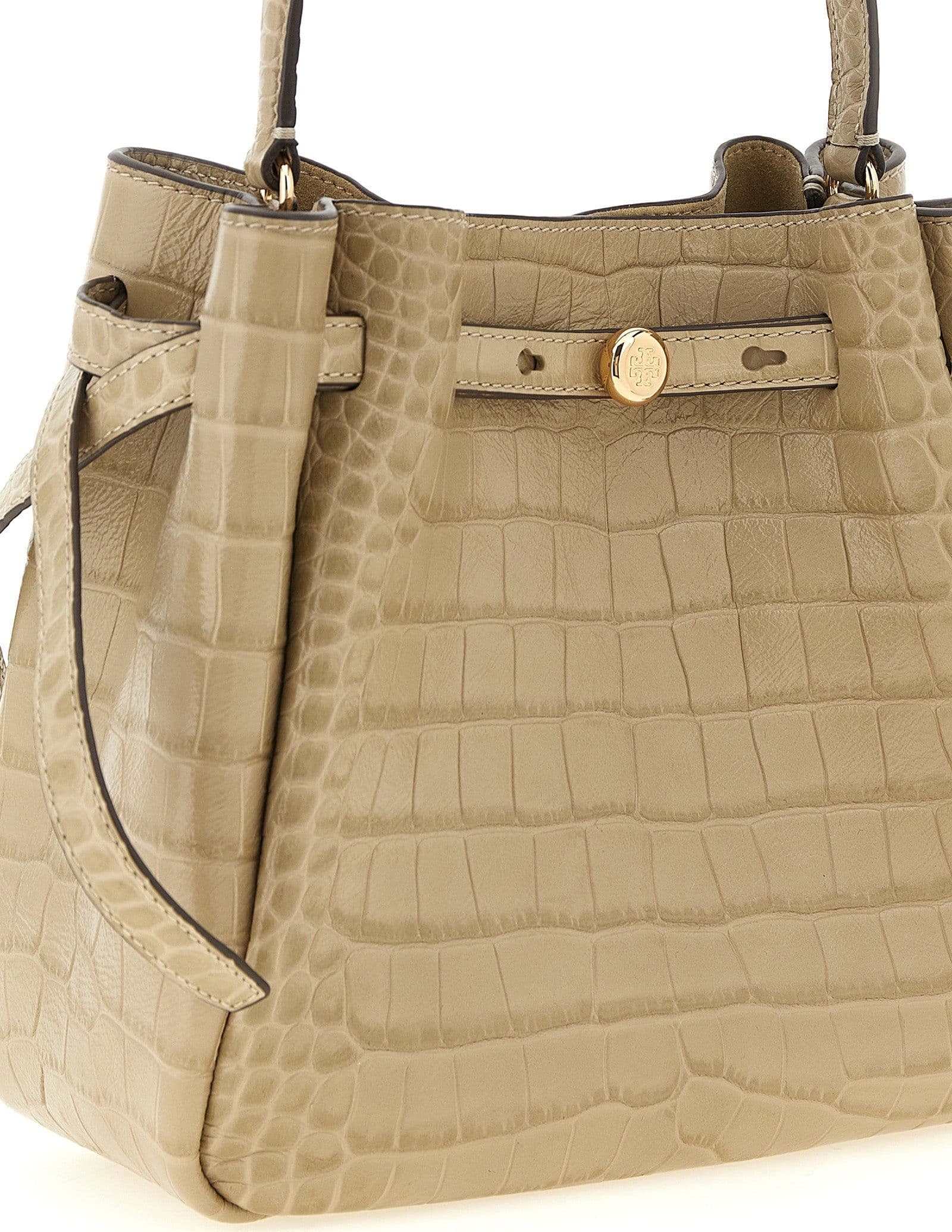 Beige Cowhide Shoulder Bag - 3