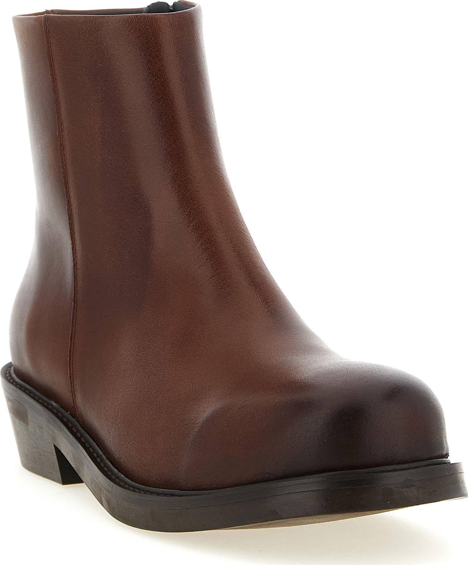 Brown Calfskin Ankle Boots - 2