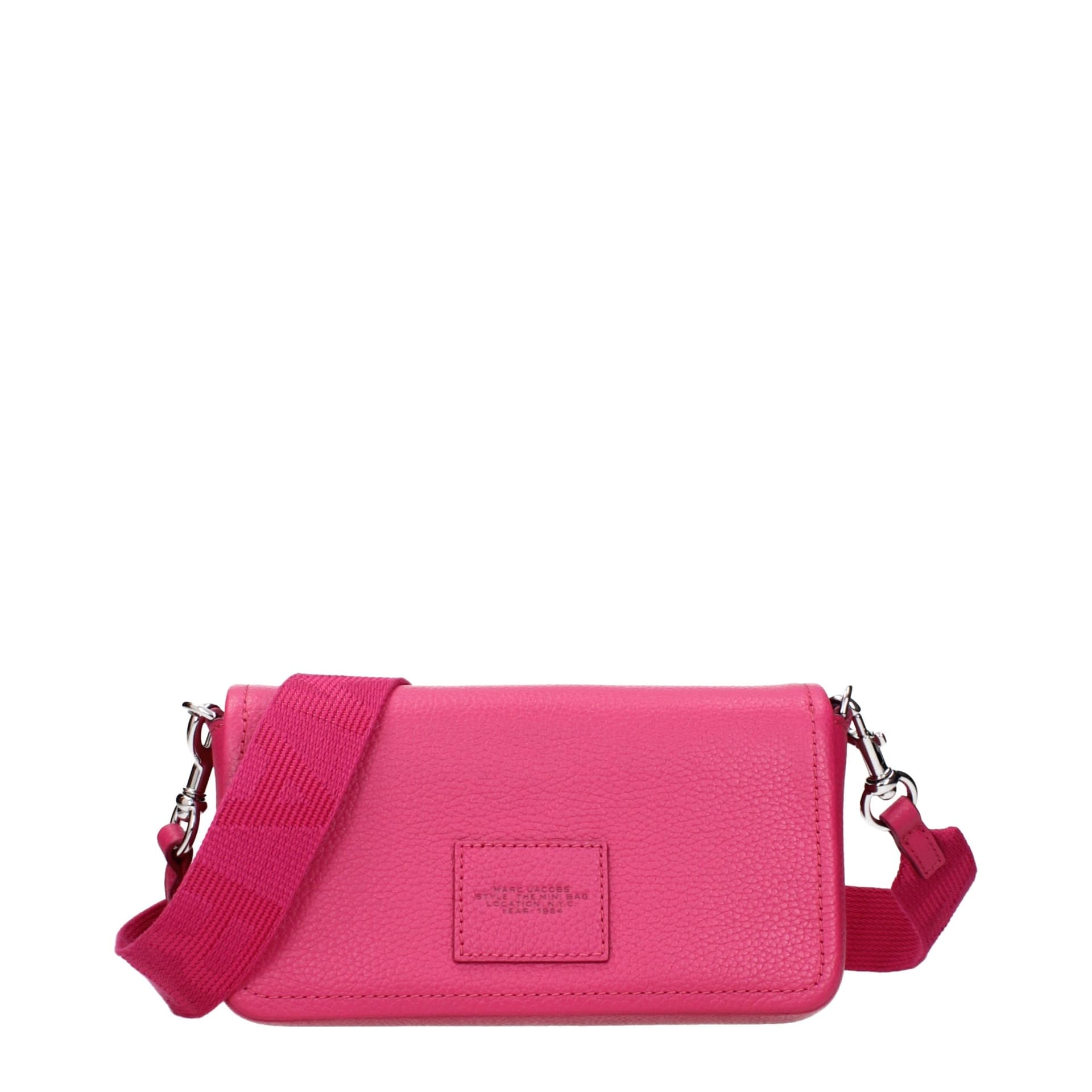 Pink Leather Crossbody Bag - 3