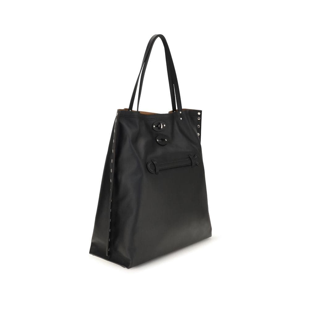 Black Calf Leather Bos Taurus Shoulder Bag - 2