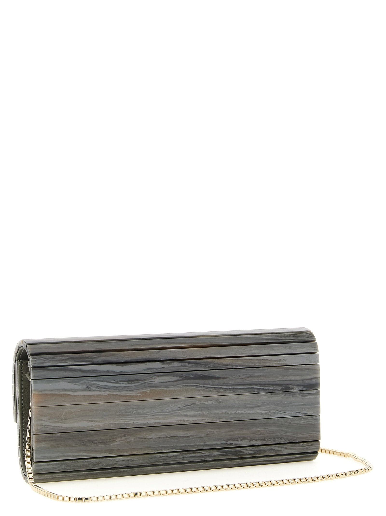 Gray Polyester Clutch Bag - 2