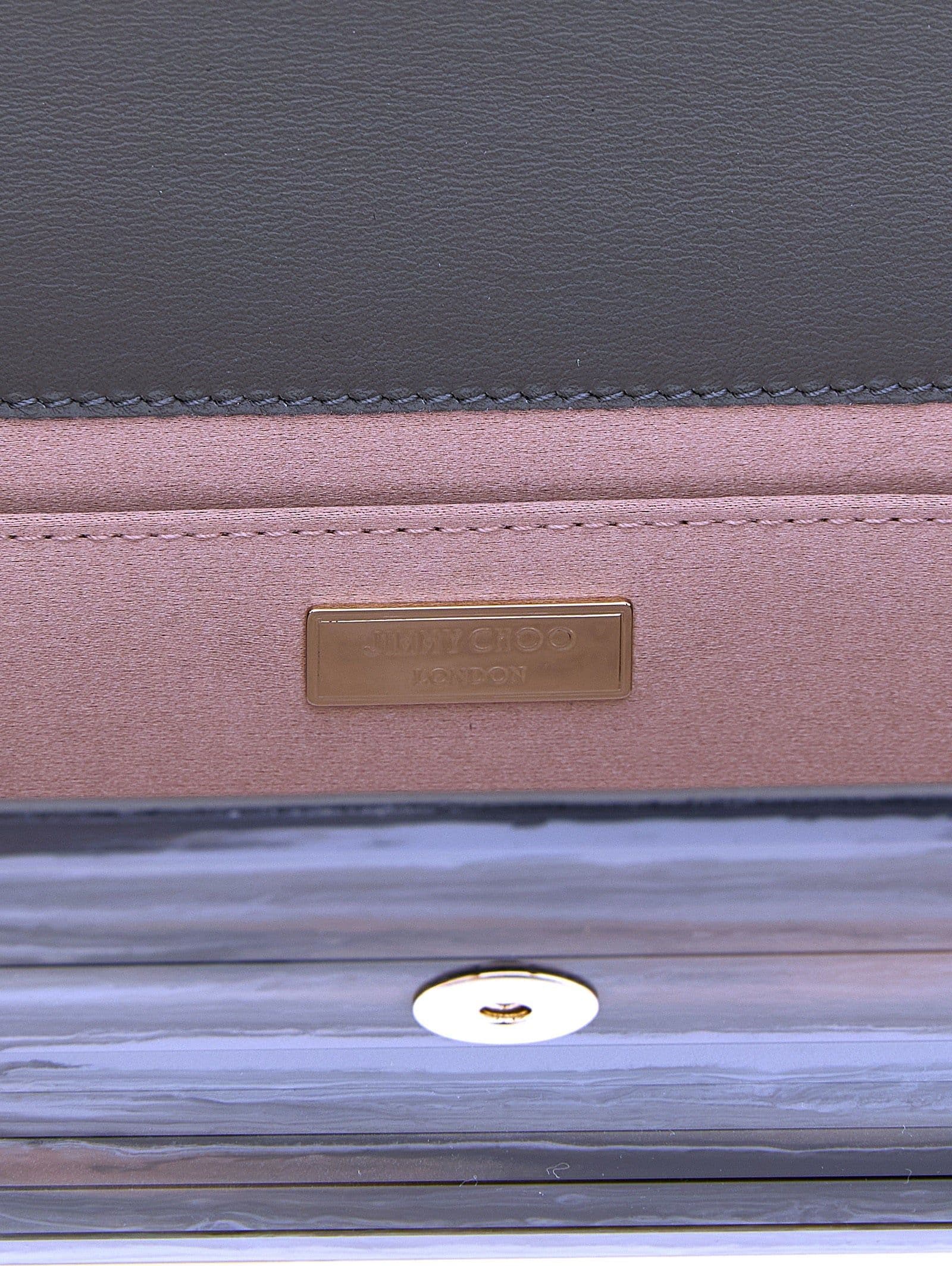 Gray Polyester Clutch Bag - 4