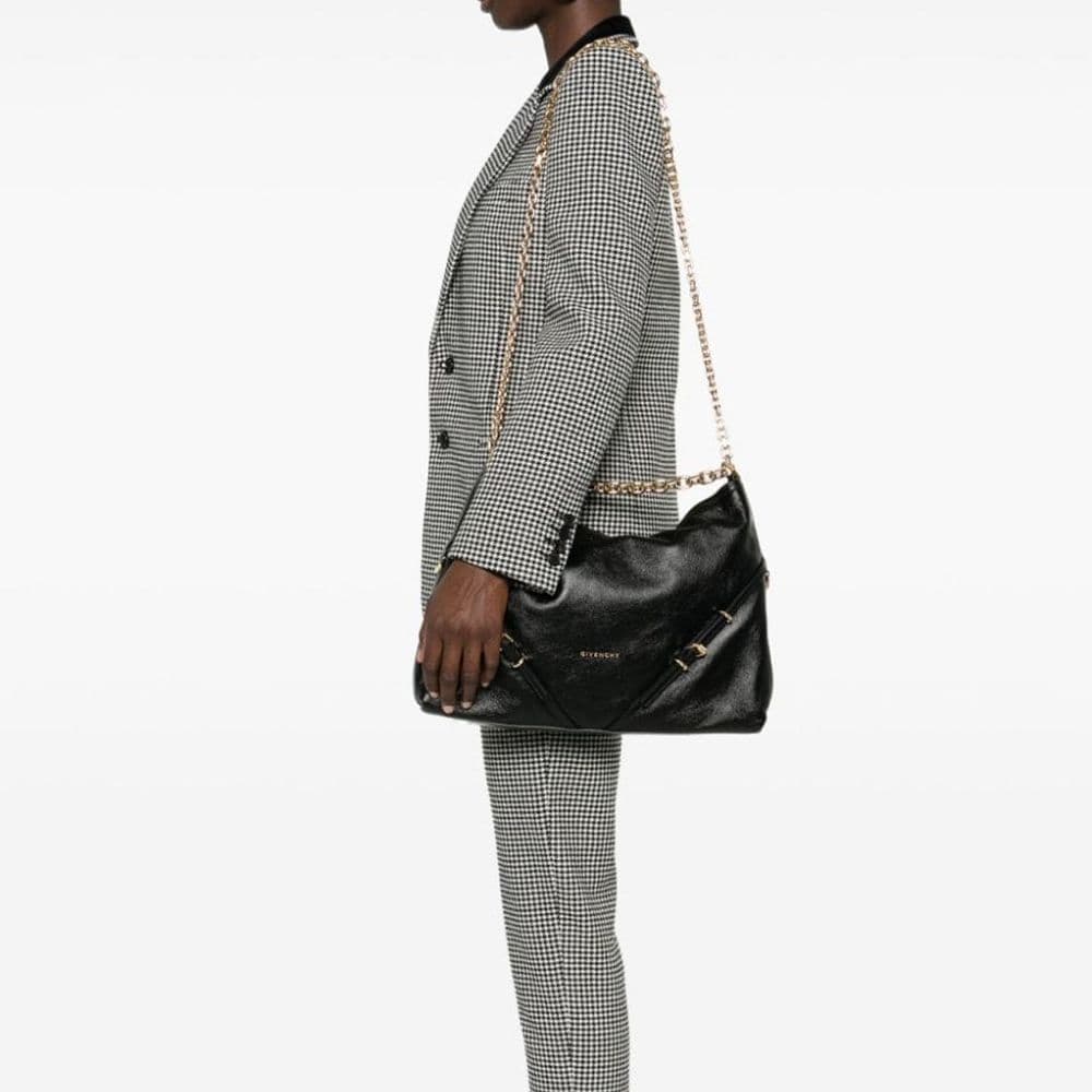 Black Calfskin Shoulder Bag - 4