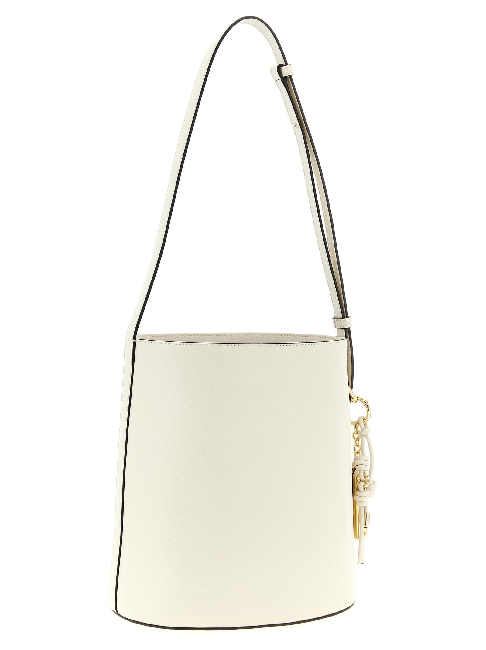 White Calfskin Shoulder Bag - 2