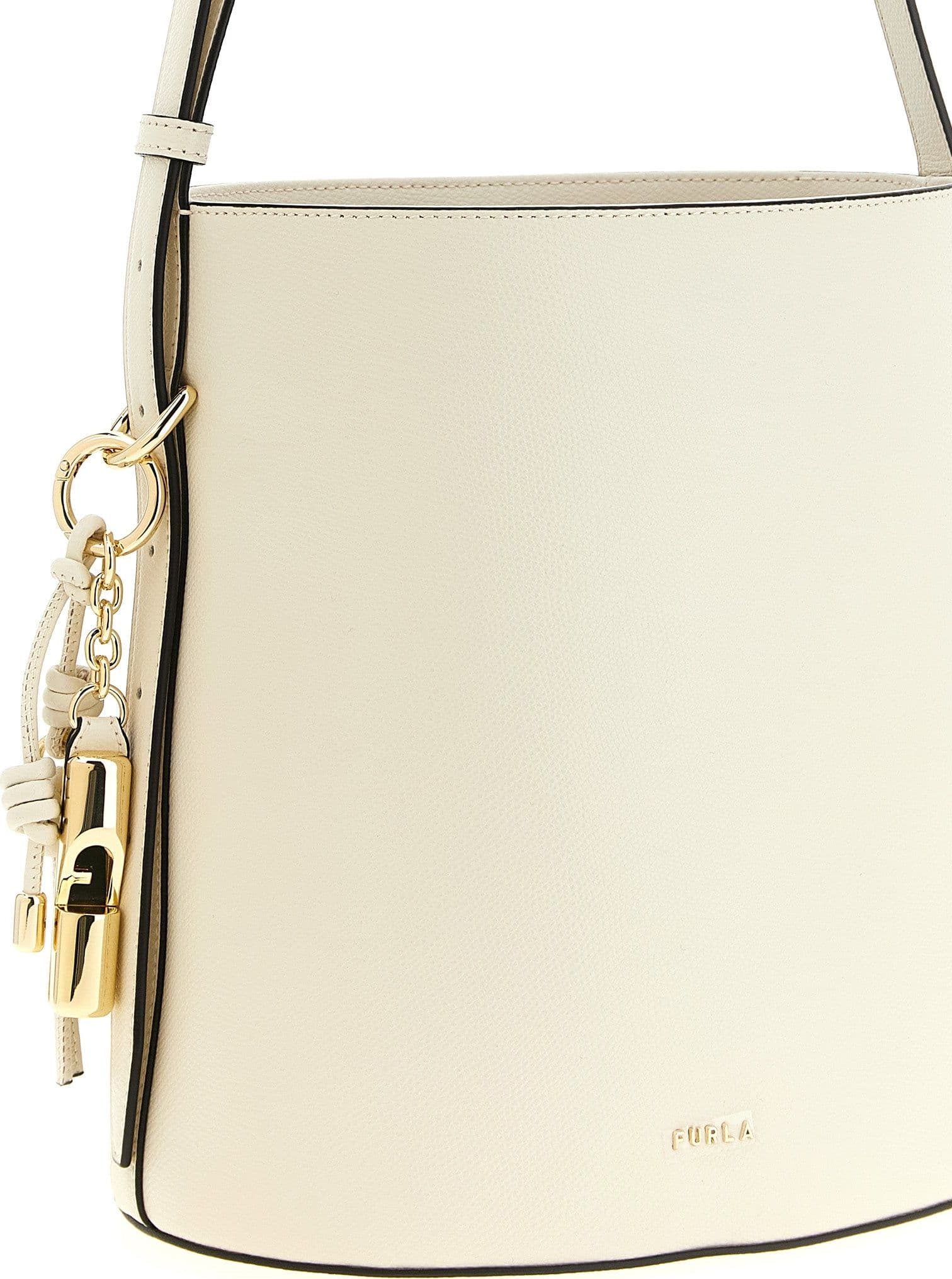 White Calfskin Shoulder Bag - 3