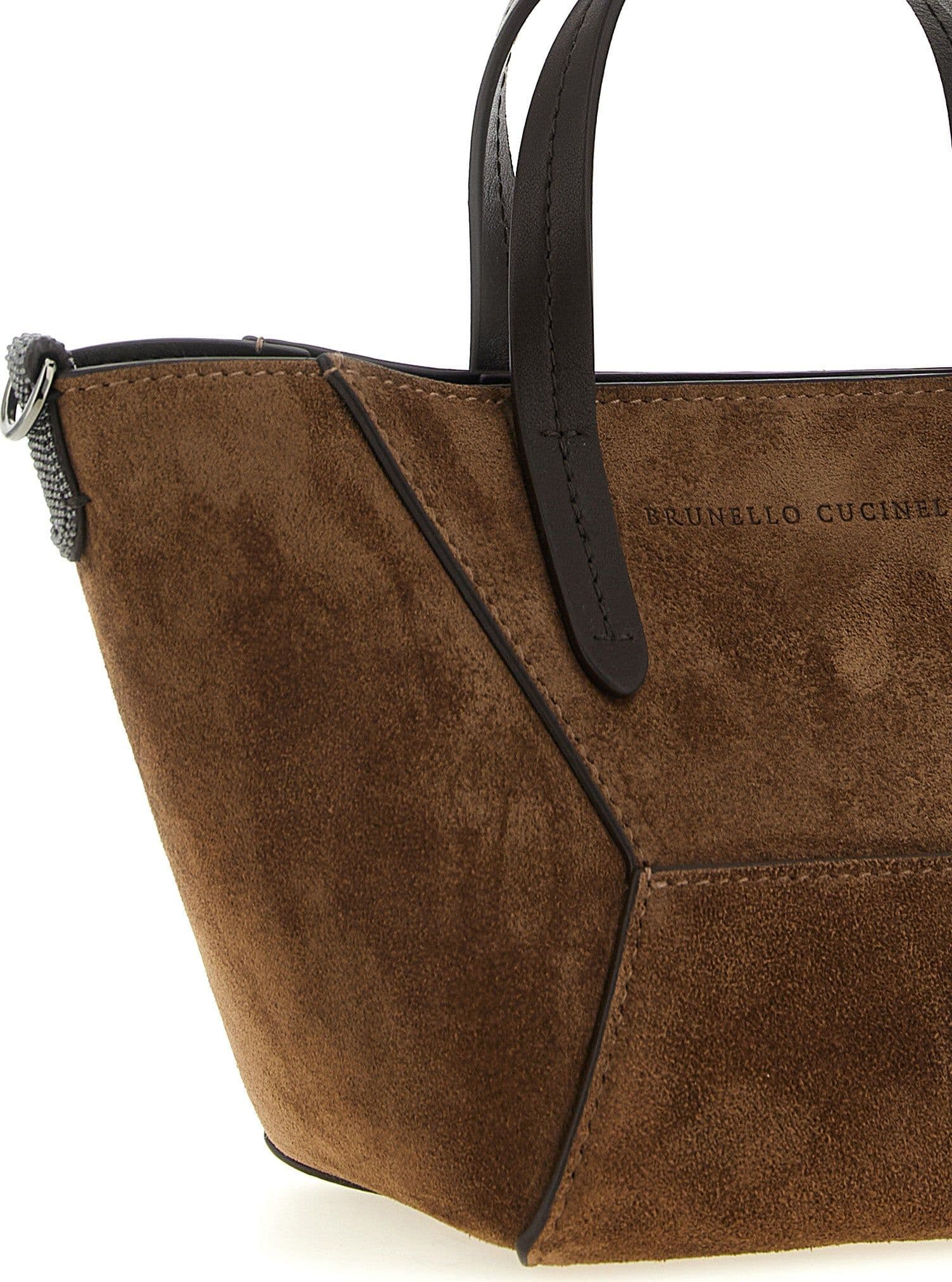 Brown Calfskin Handbag - 4