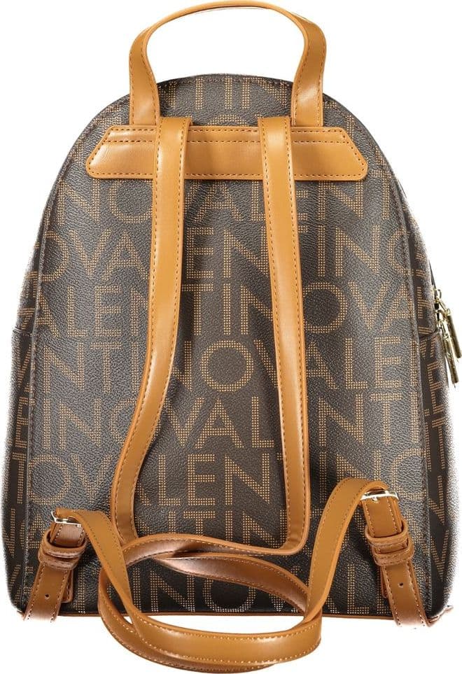 Brown Polyurethane Womens Backpack - 2