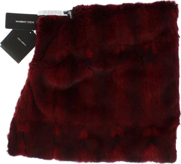 Bordeaux Hamster Fur Crochet Hood Scarf Hat - 5