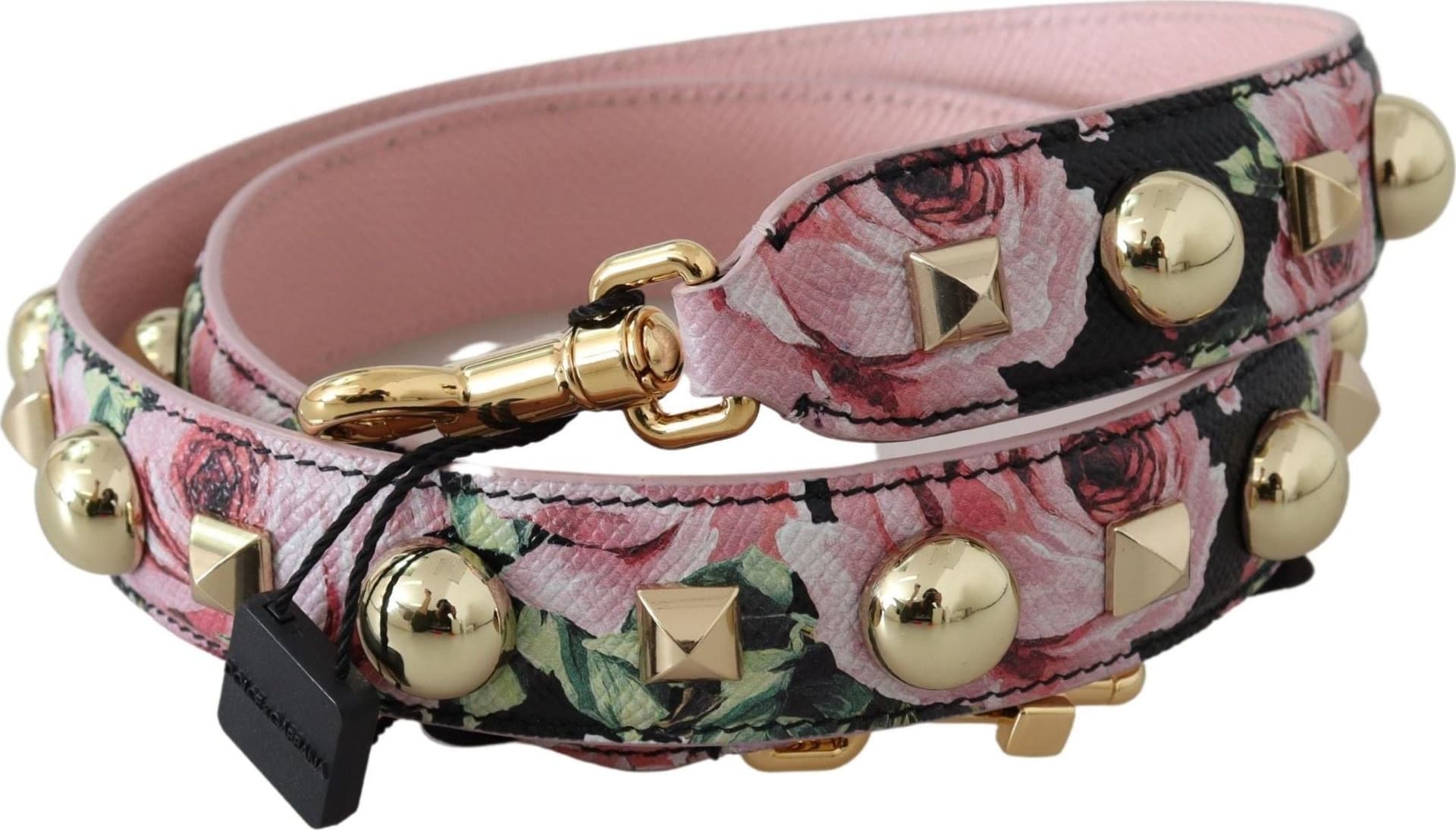 Pink Floral Gold Studs Bag Accessory Shoulder Strap