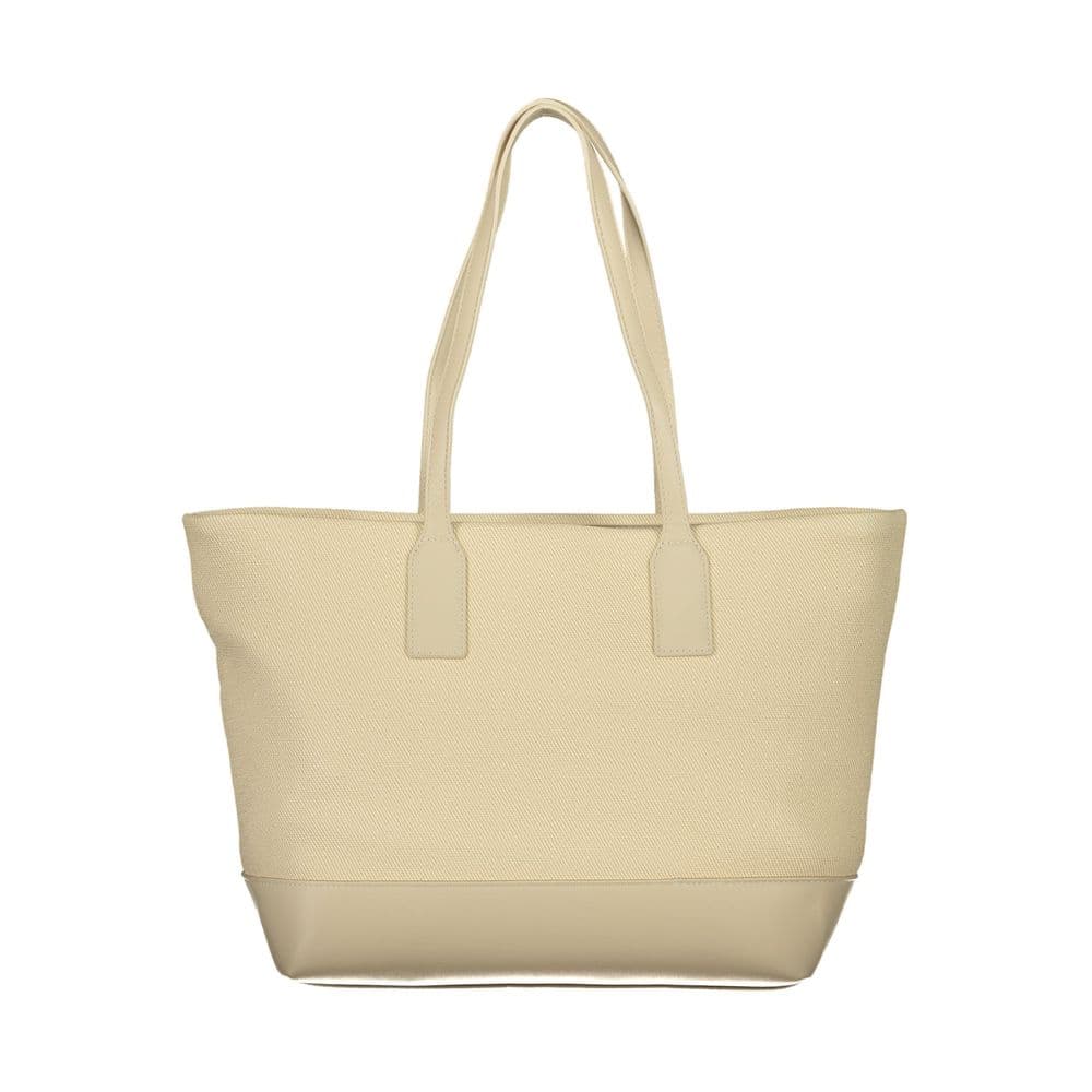 Beige Polyurethane Womens Bag - 2