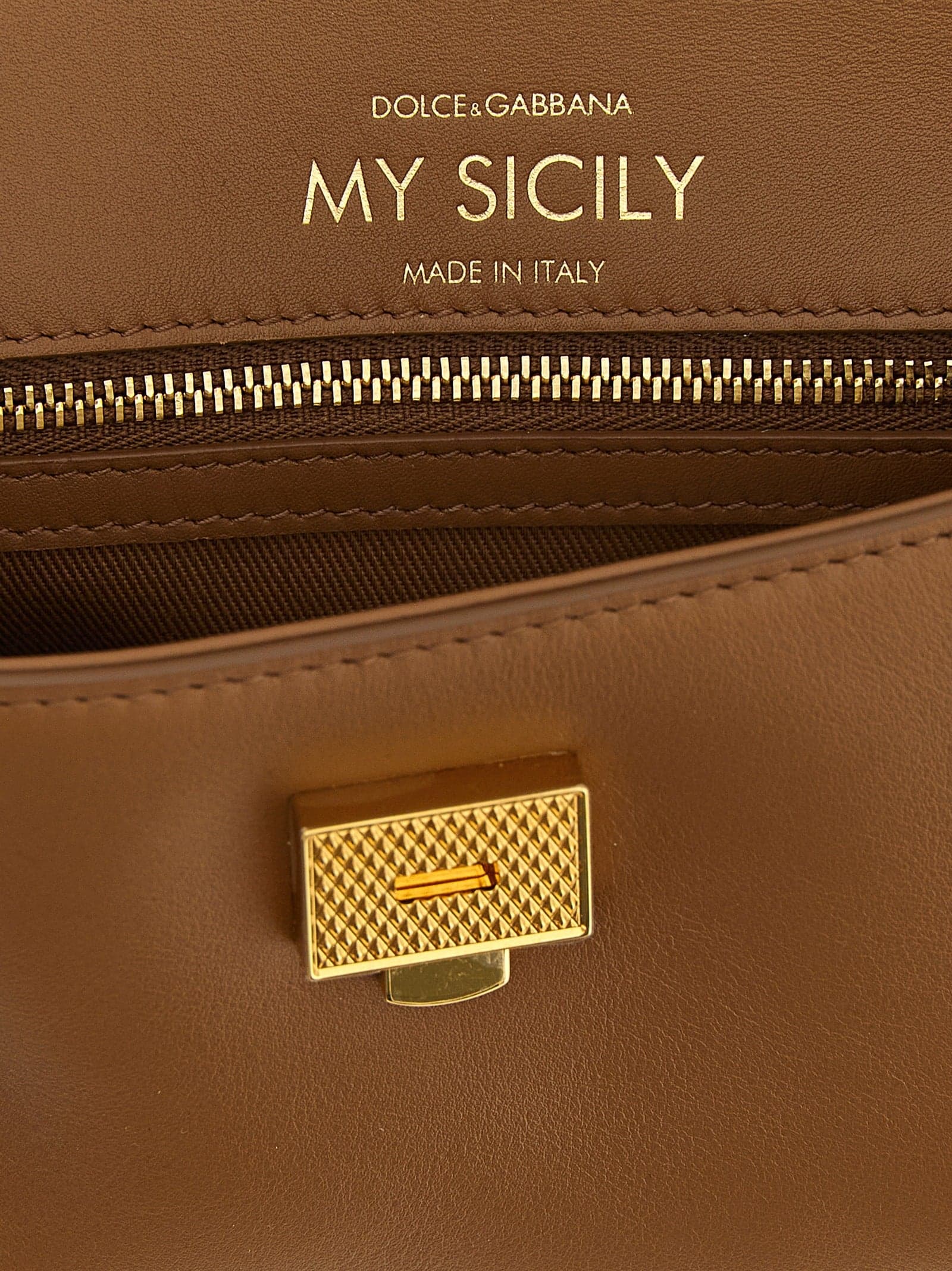 Brown Calfskin Handbag - 4