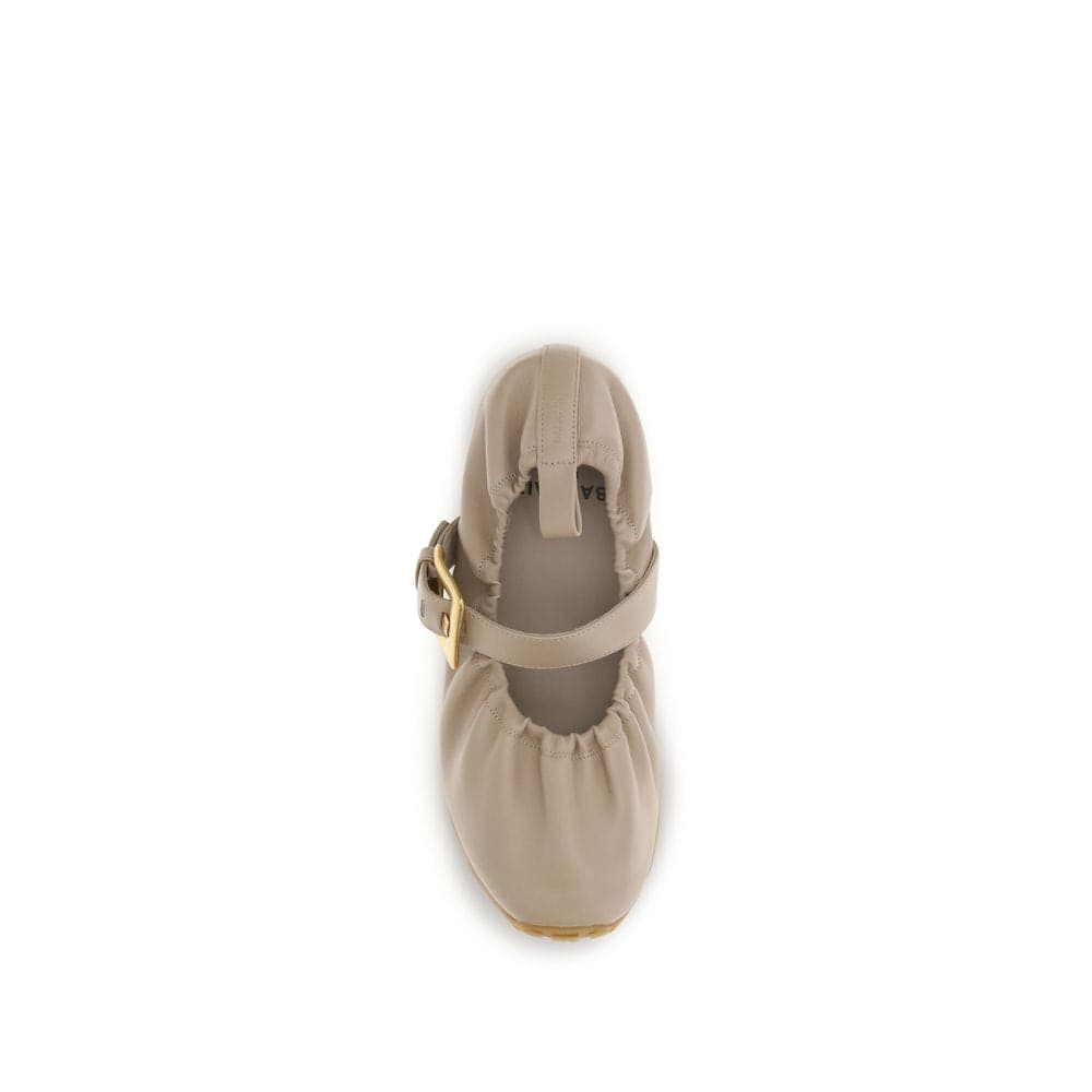 Beige Lamb Ovis Aries Aries Ballet Flats - 4