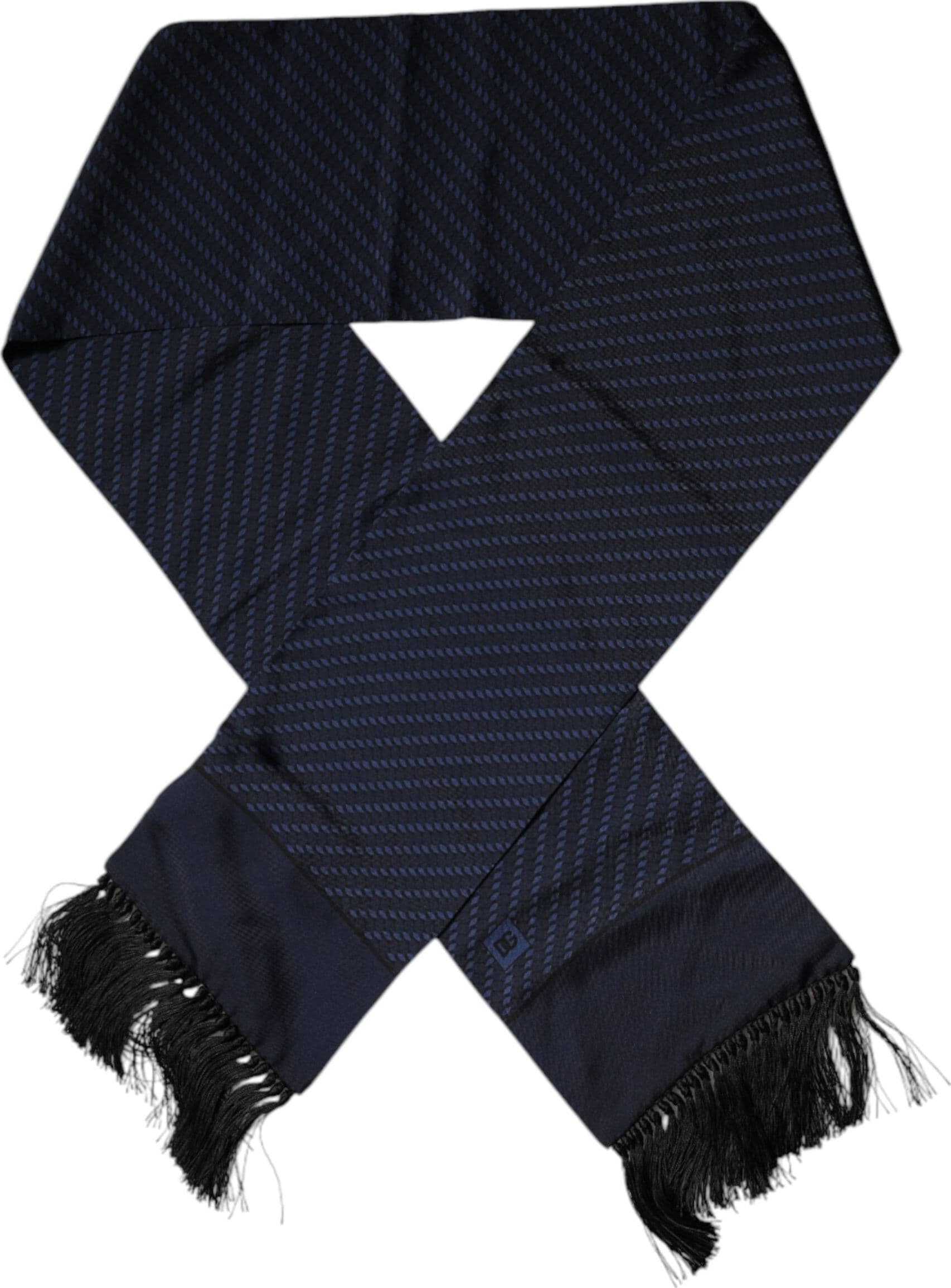 Dark Blue Fantasy Fringes Neck Wrap Scarf - 2