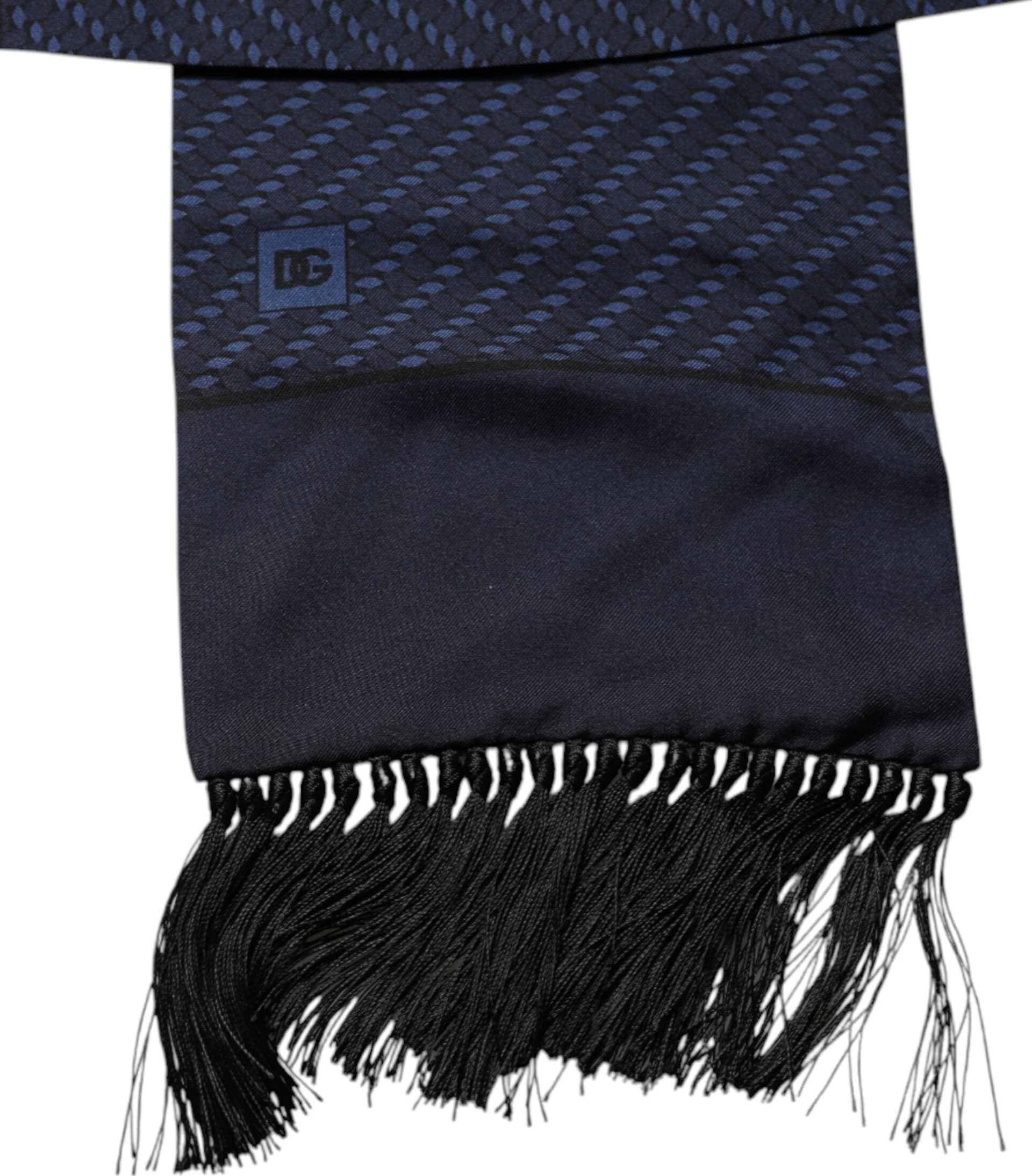 Dark Blue Fantasy Fringes Neck Wrap Scarf - 5