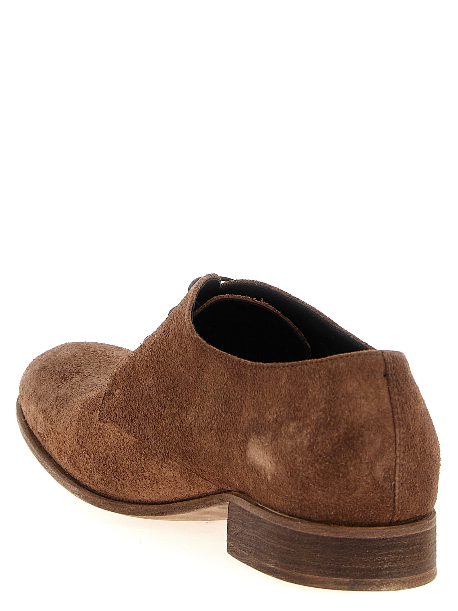 Brown Suede Leather Oxfords And Derbies - 3