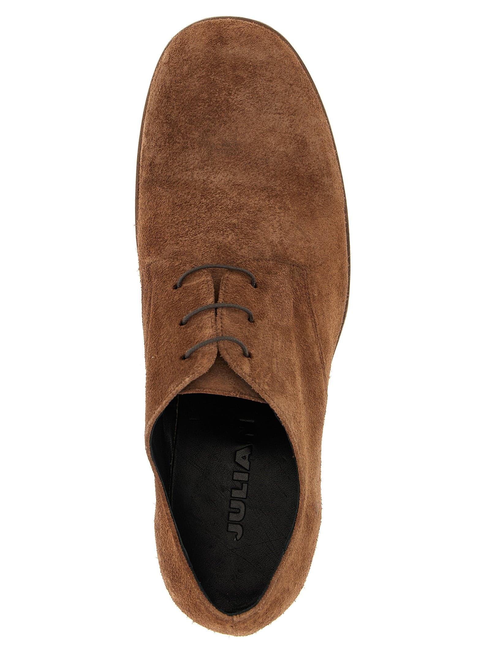 Brown Suede Leather Oxfords And Derbies - 4