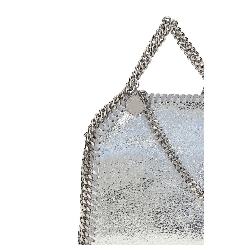 Silver Polyester Handbag - 4