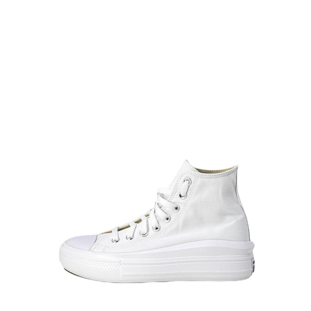 White Cotton High Top Sneakers - 2