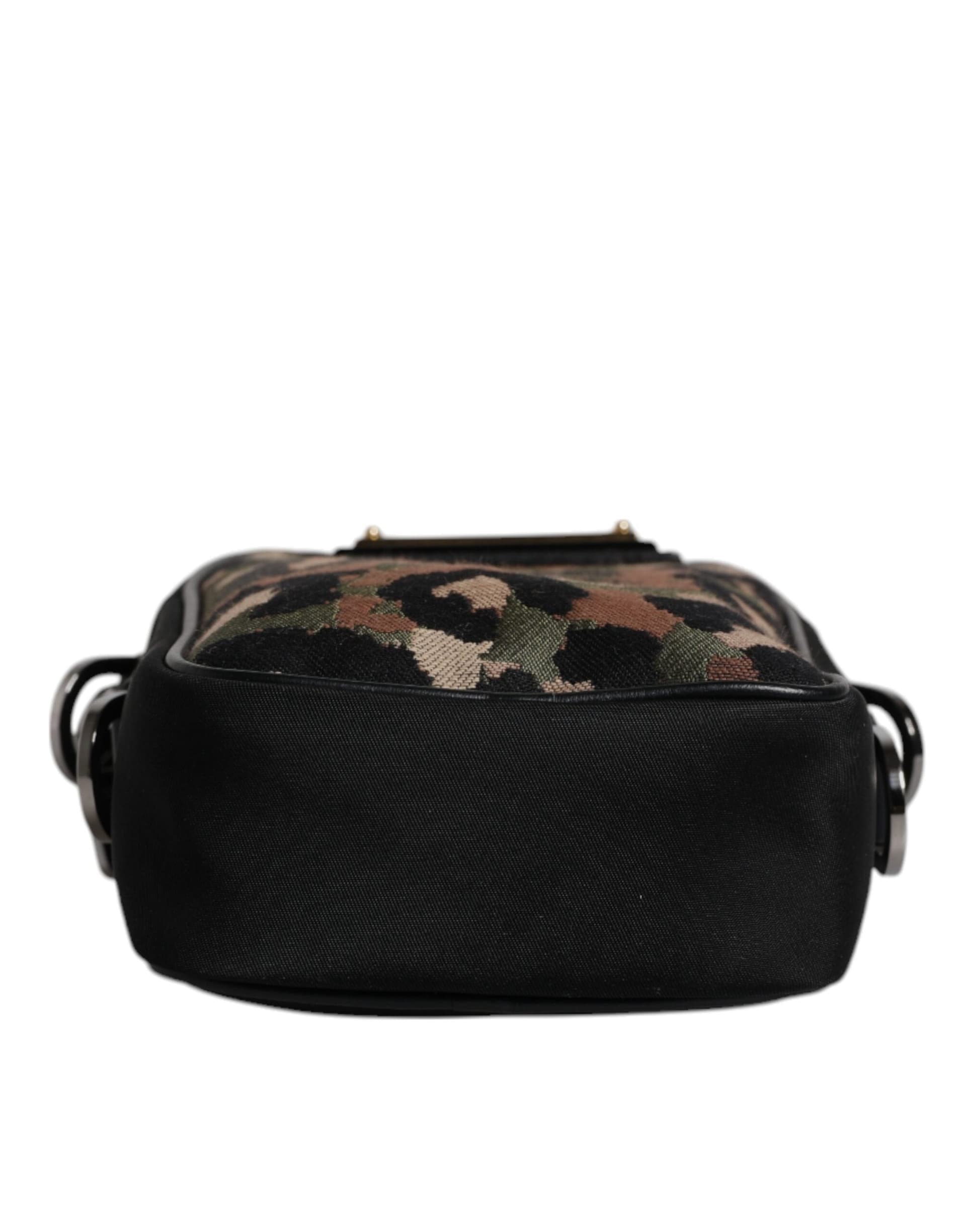 Multicolor Leopard Jacquard Logo Plaque Neck Strap Bag - 5