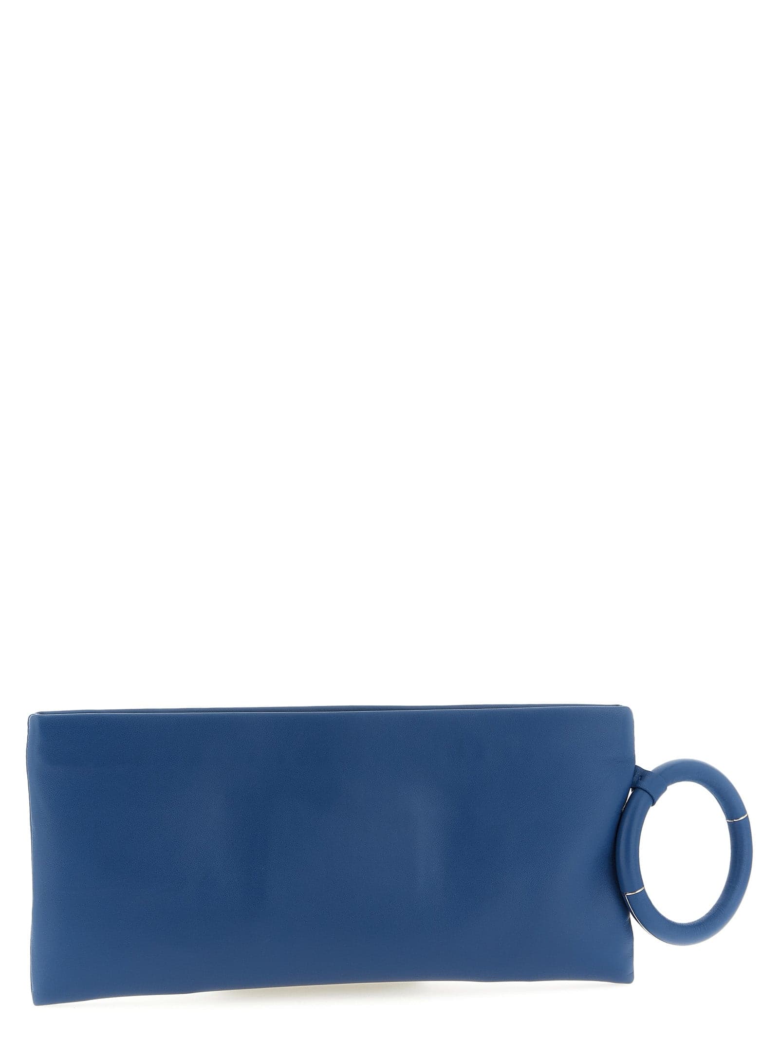 Blue Lambskin Clutch Bag - 2