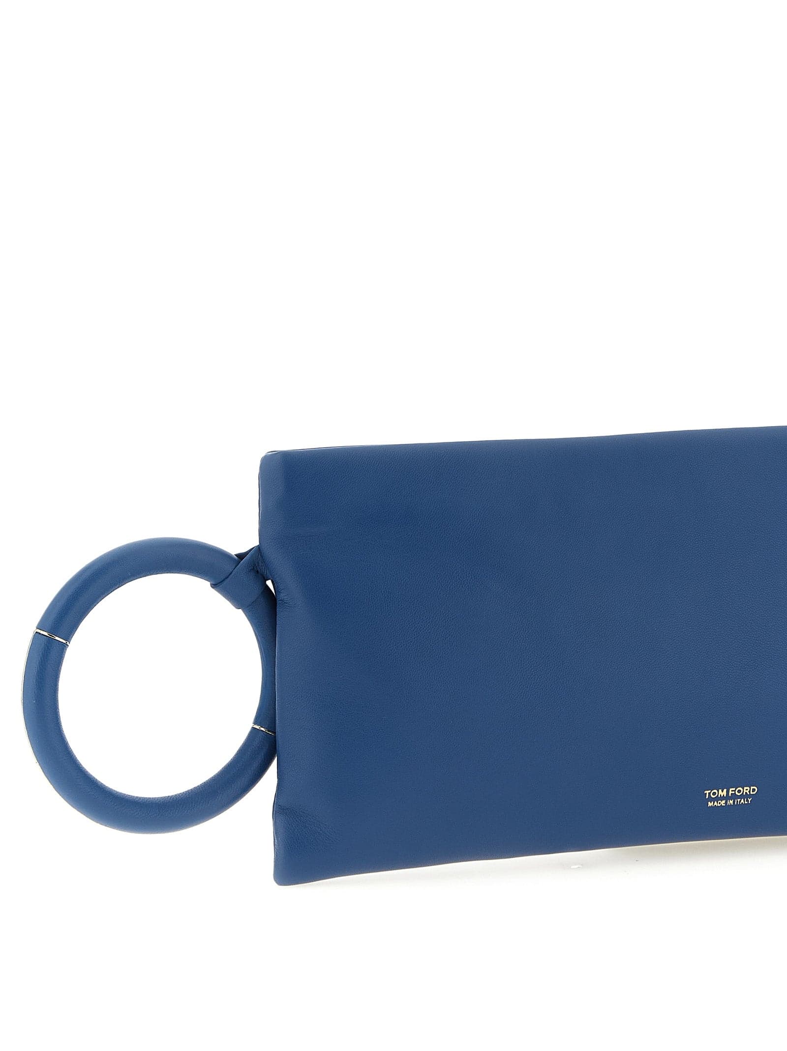 Blue Lambskin Clutch Bag - 3
