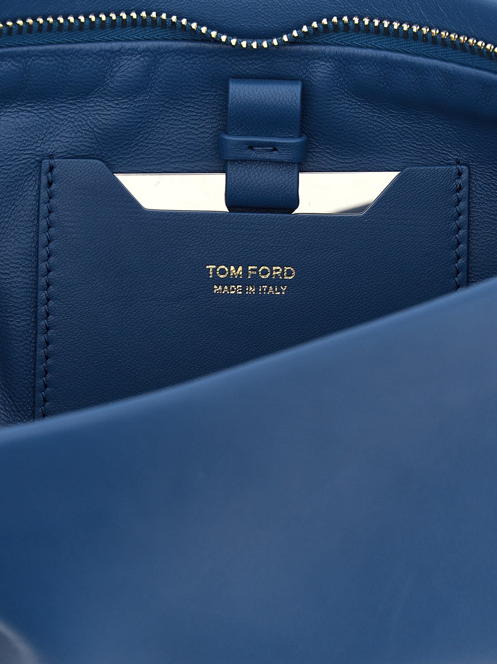 Blue Lambskin Clutch Bag - 4