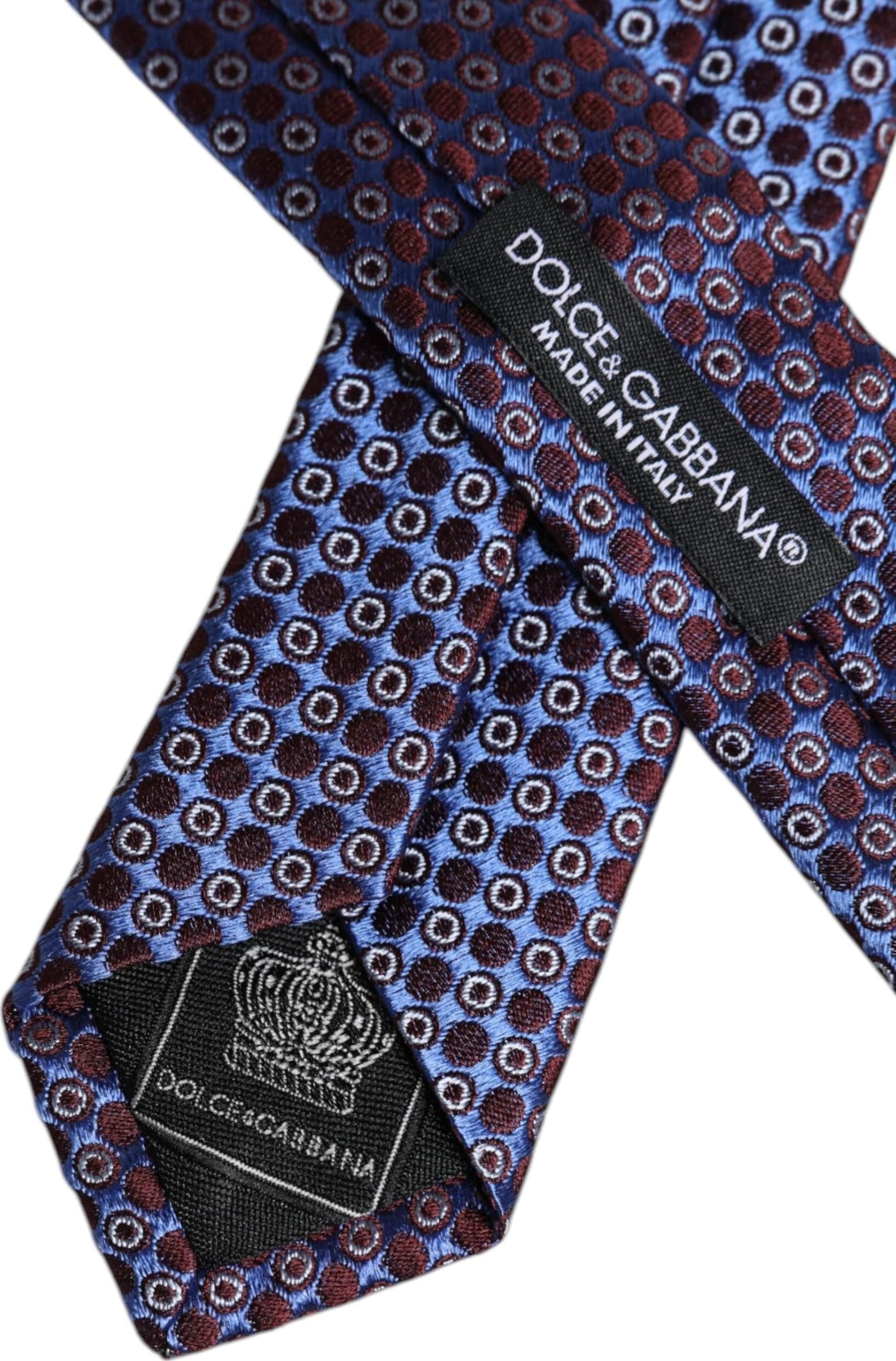 Multicolor Circles Silk Adjustable Necktie Tie - 6