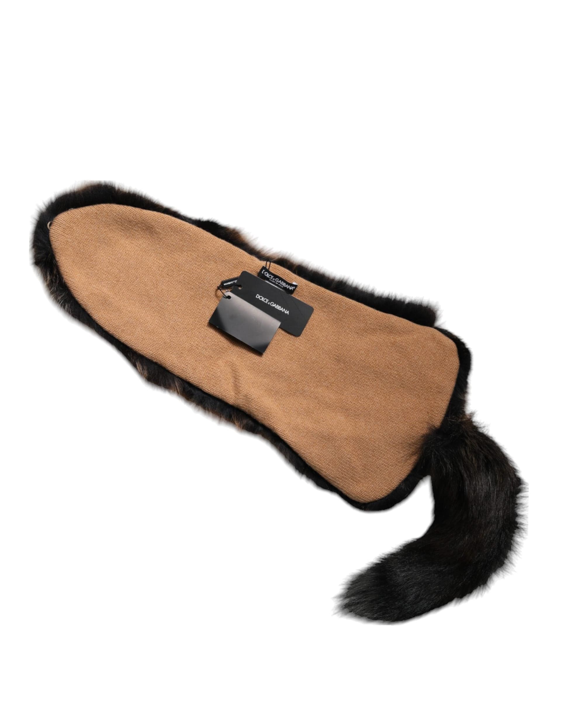 Brown Red Fox Fur Neck Warmer Winter Scarf - 2