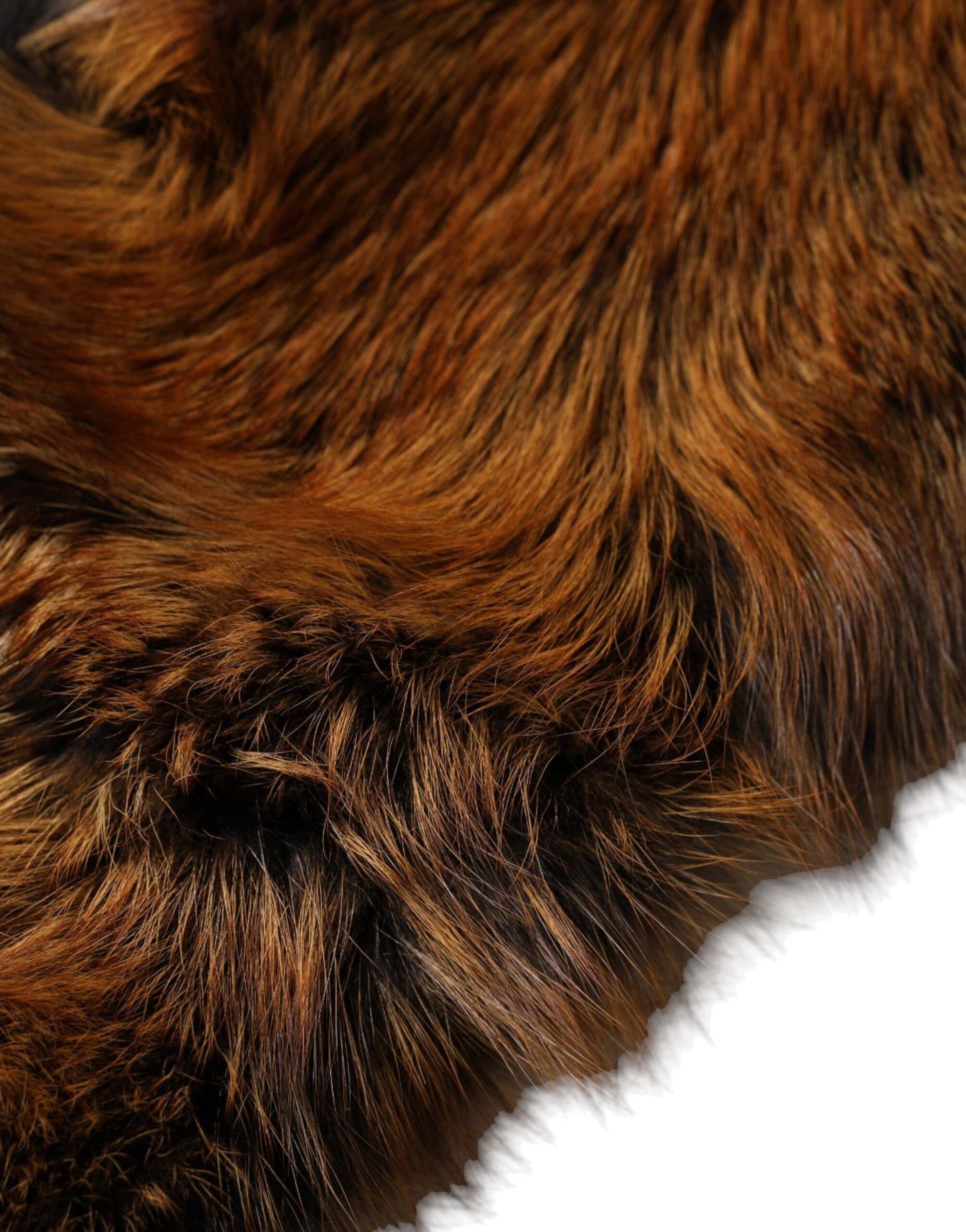 Brown Red Fox Fur Neck Warmer Winter Scarf - 3