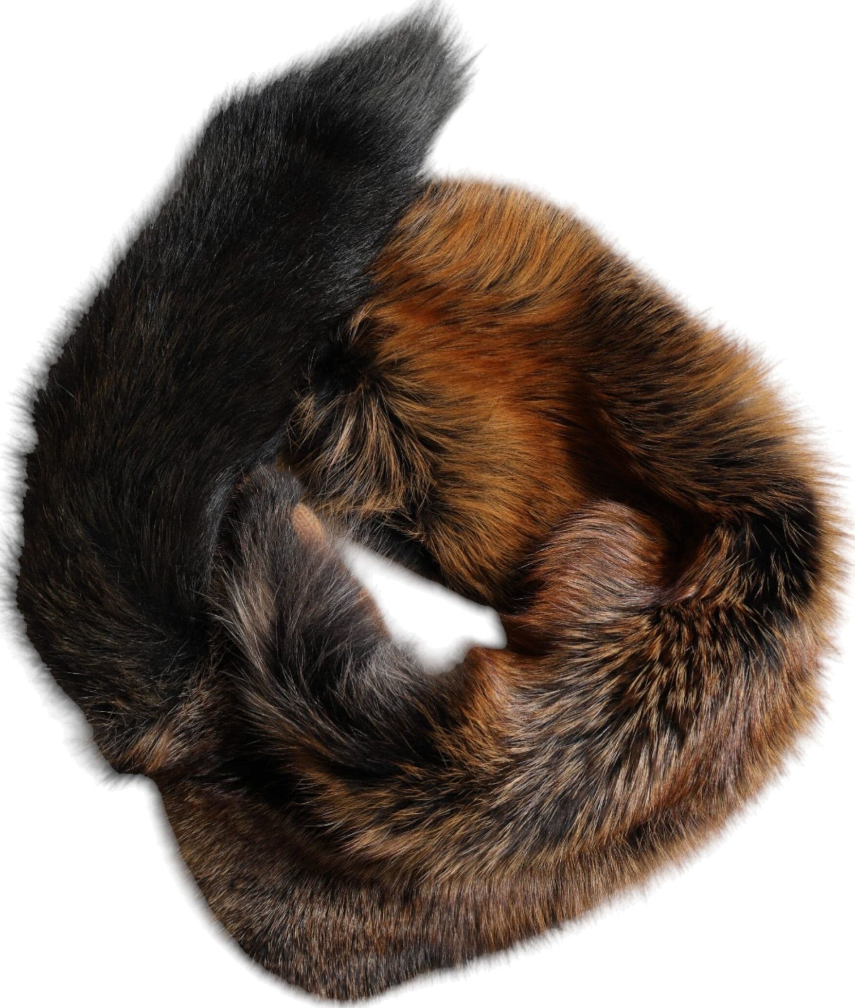 Brown Red Fox Fur Neck Warmer Winter Scarf - 4