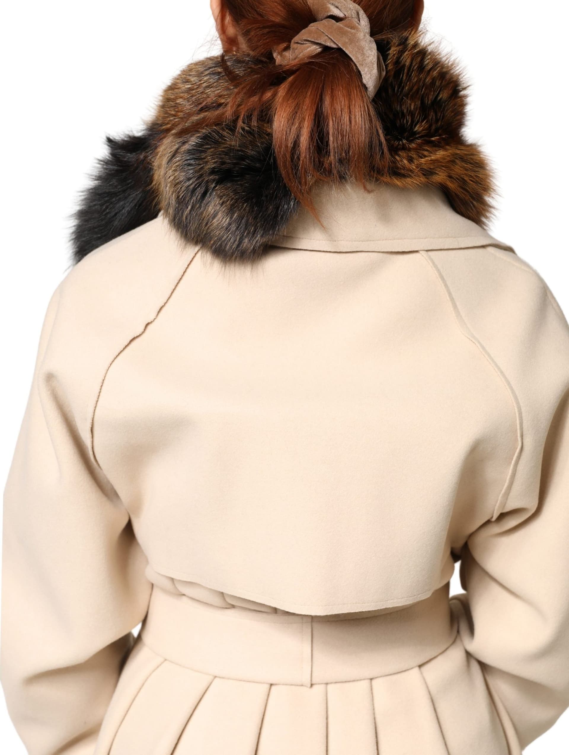 Brown Red Fox Fur Neck Warmer Winter Scarf - 5