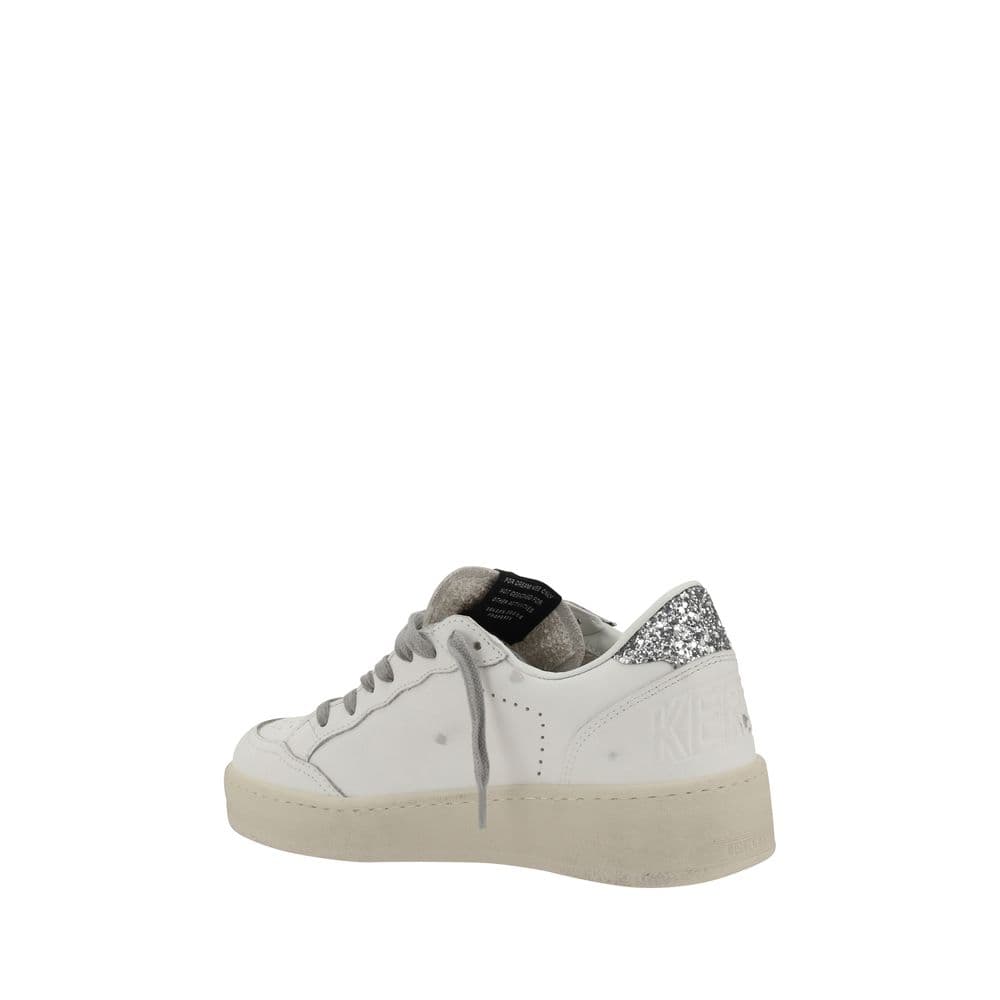 Silver Calf Leather Bos Taurus Low Top Sneakers - 3