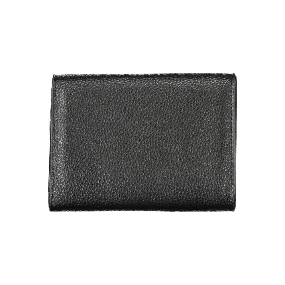 Black Polyurethane Women's Wallet - 2