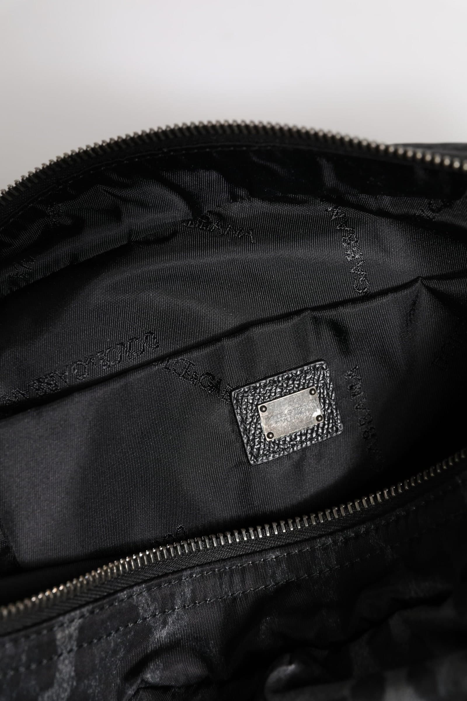 Black Gray Leopard DG Logo Belt Waist Fanny Pack Bag - 7